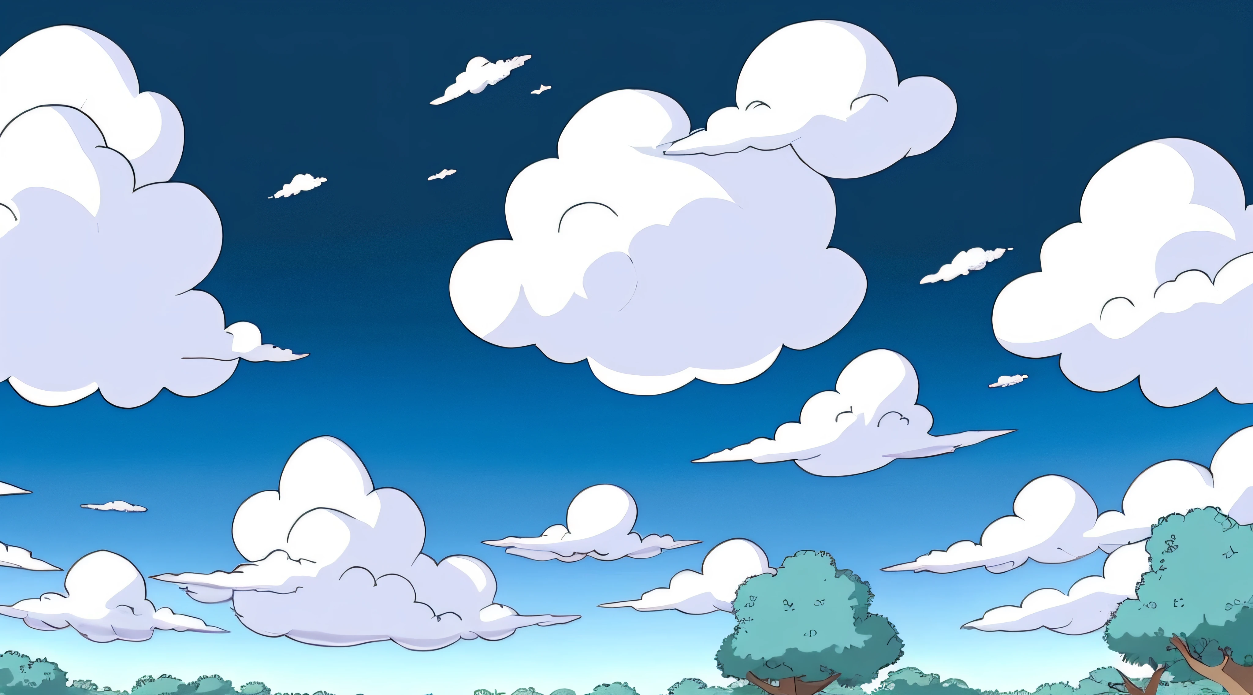 A cartoon sky with clouds, light blue sky with clouds, nuvens fofas inchadas, plano de fundo da nuvem, fundo das nuvens, nuvens dispersas, arte de fundo, blue sky background, lindas nuvens inchadas de anime, fundo nublado azul fosco, grama verde, grama de desenho animado, desenho animado