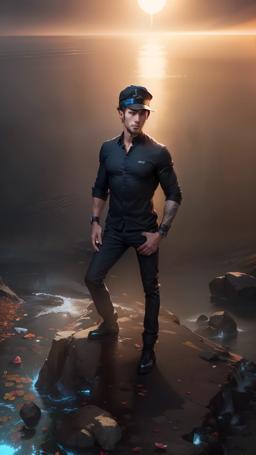 Handsome boy realistic killer attitude. 8k ultra