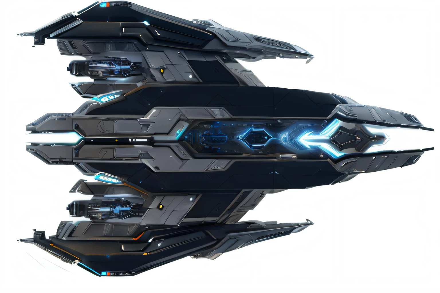 Spaceship, Stellaris Graphics, Silver and Black color themed, create variant,