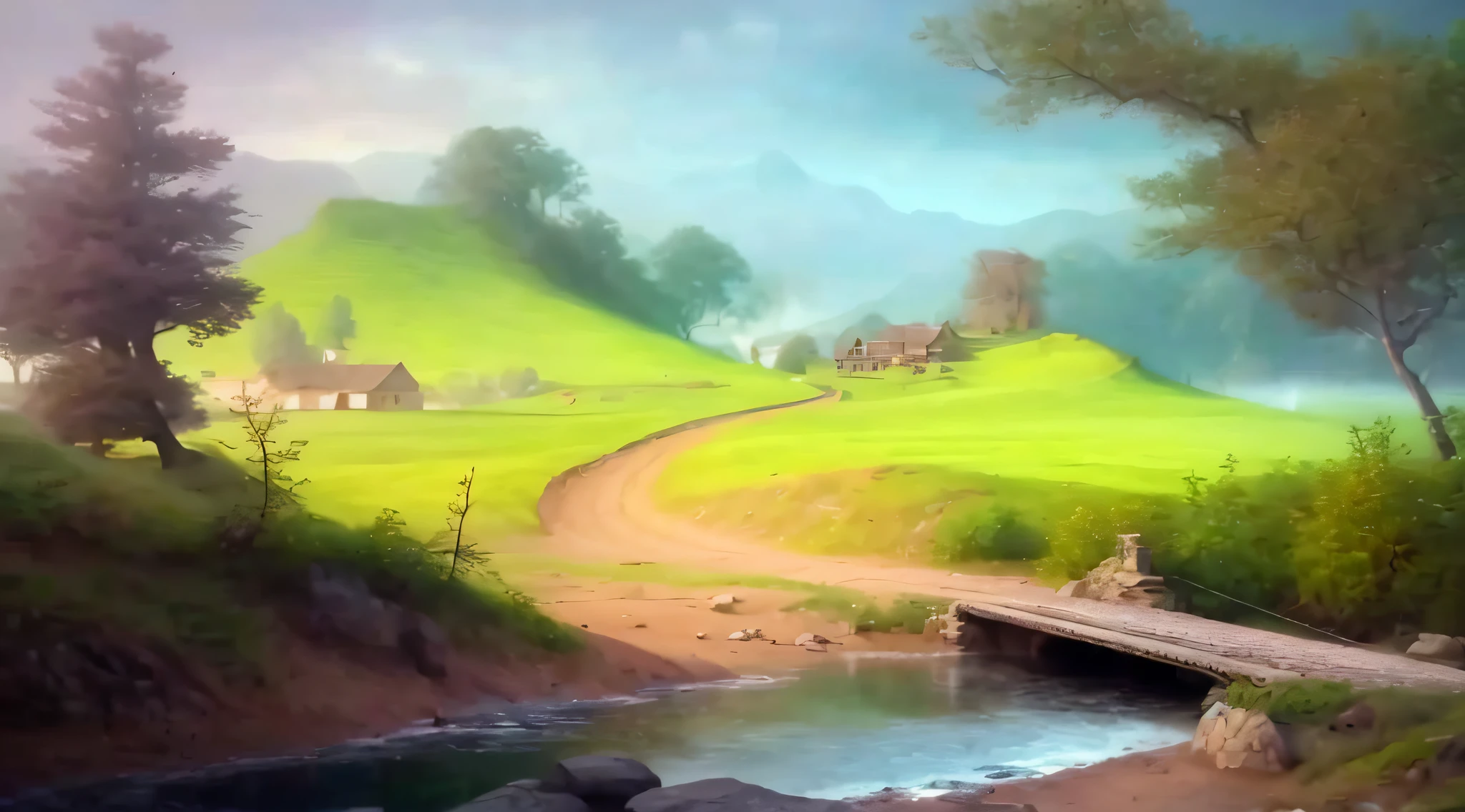 landscape,water,(extremely detailed CG unity 8k wallpaper), most beautiful artwork in the world,professional majestic oil painting,intricate, High Detail, Sharp focus, dramatic, photorealistic painting art