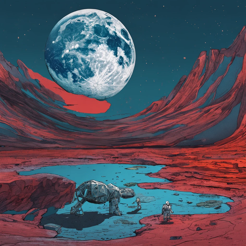 Blue Earth seen from the surface of the moon、Masterpiece、realisitic
