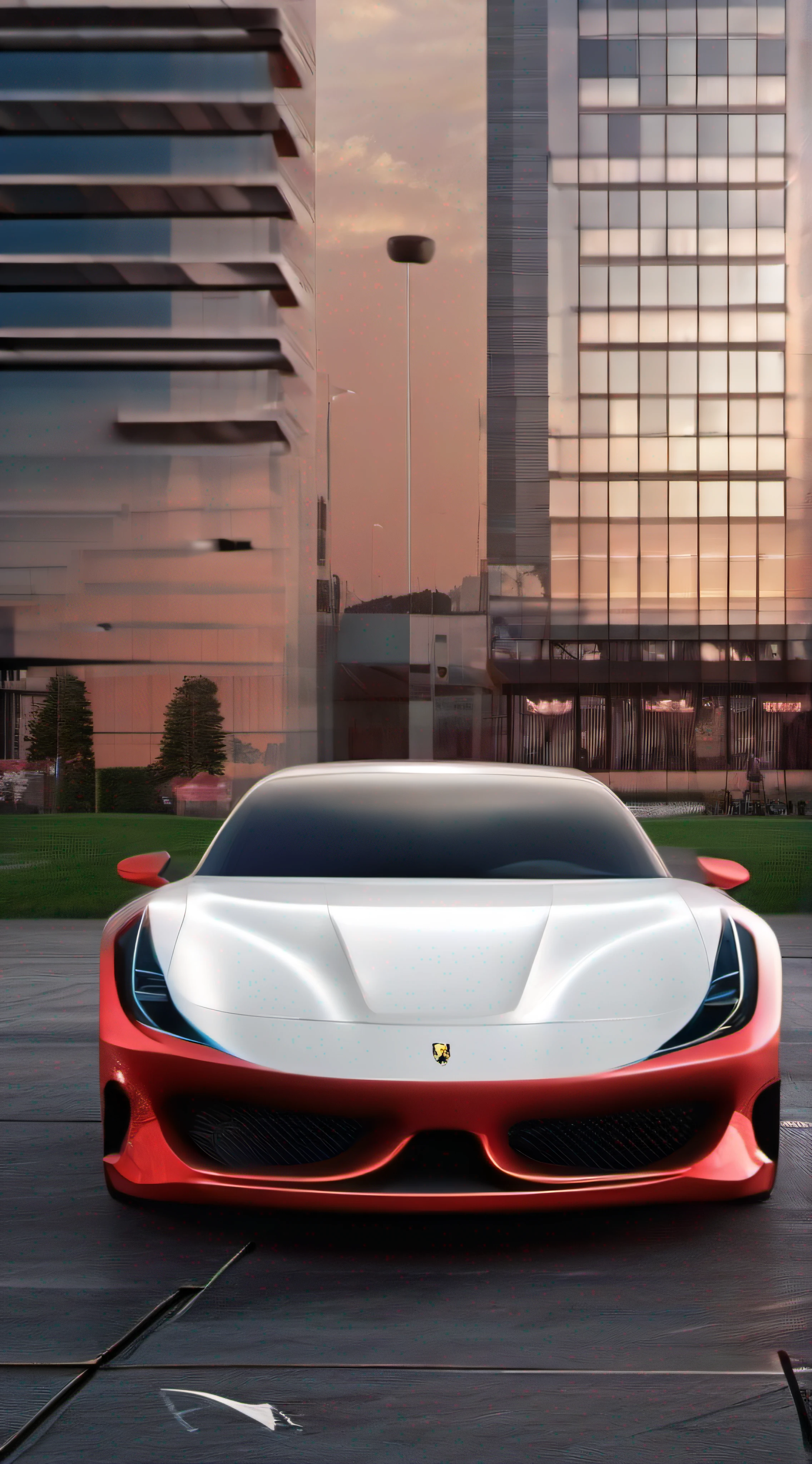 Un wolwaguen  Golf rojo conduciendo en una calle de la ciudad, automotive photography, Ferrari, Crisp rendering, Renderizado de desplazamiento al rojo, Superdeportivo, Render de superdeportivo futurista, vehicle photography, with sleek lines and a powerful, por Brian Thomas, Deportivo, por Kurt Roesch, Renderizado HD de lujo, Hacer, Producto futurista coche disparo, Deportivo, artistic render, Foto de belleza