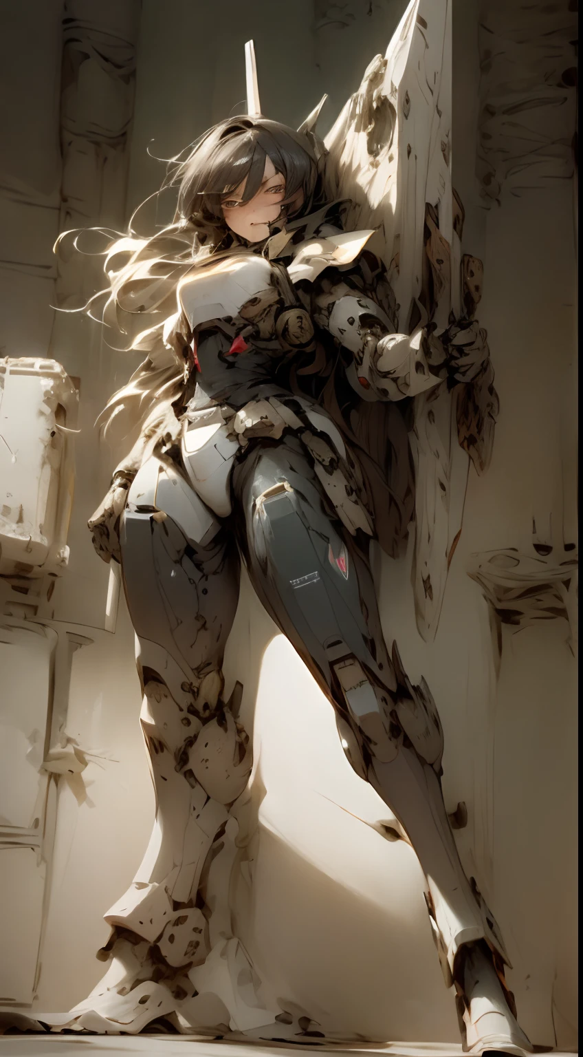 Surrealism, Ray Tracing, Photorealistic, UHD, High Detail, 32k, Best Quality, Textured Skin, Gundam Mecha, Flight, Funnel, Mecha Ship, Masterpiece, Best Quality, Mecha, Unmanned, (Full Body), (Black Mecha: 1.8), (Axisymmetric: 1.4), (HDR), (Movie Light: 1.1), White Eyes, Cool, Science Fiction, Fire, Universe, oversized shield, mecha man overlooking the background of the earth, with laser cannon beams, wars, conflicts, weapons in hand (has a huge weapon: 1.5),