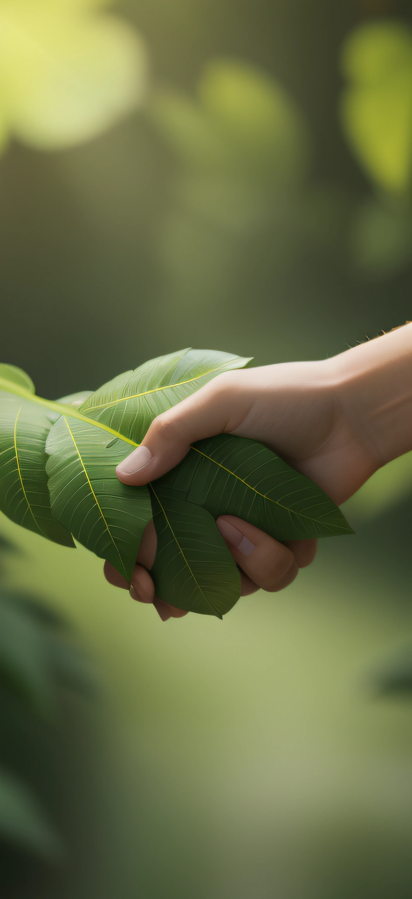 green plant,green leaf,handshake,k hd,the detail,Out of focus