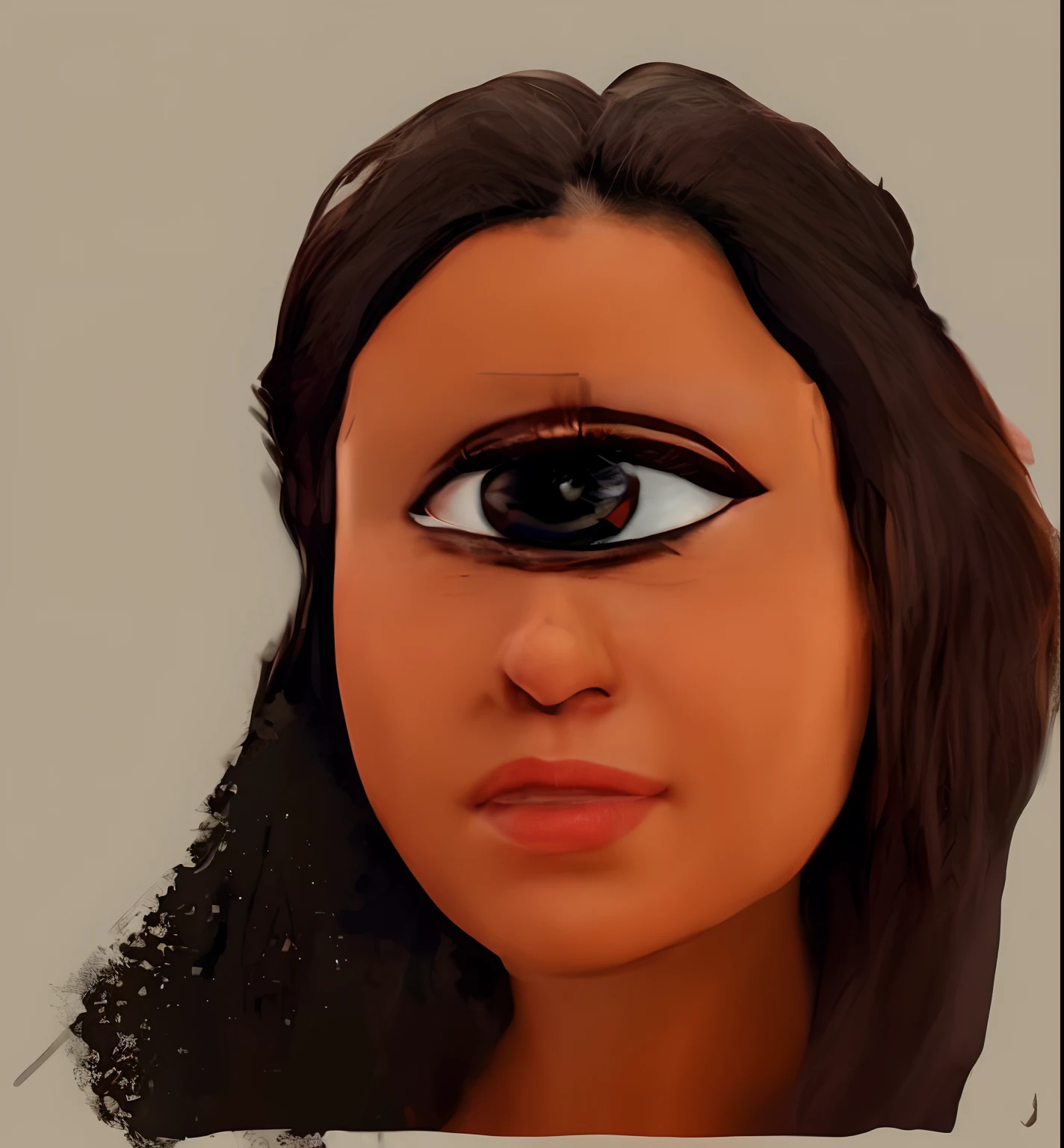 a close up of a woman with a black eye and a white face, stylized portrait, realistic self portrait, realistically rendered face, realistic portrait, rendering of close up portrait, digital portrait, realistic maya, realistic female portrait, highly detailed face and eyes, realistically proportioned face, ai self portrait, detailed portrait, digital art portrait, cartoon digital painting