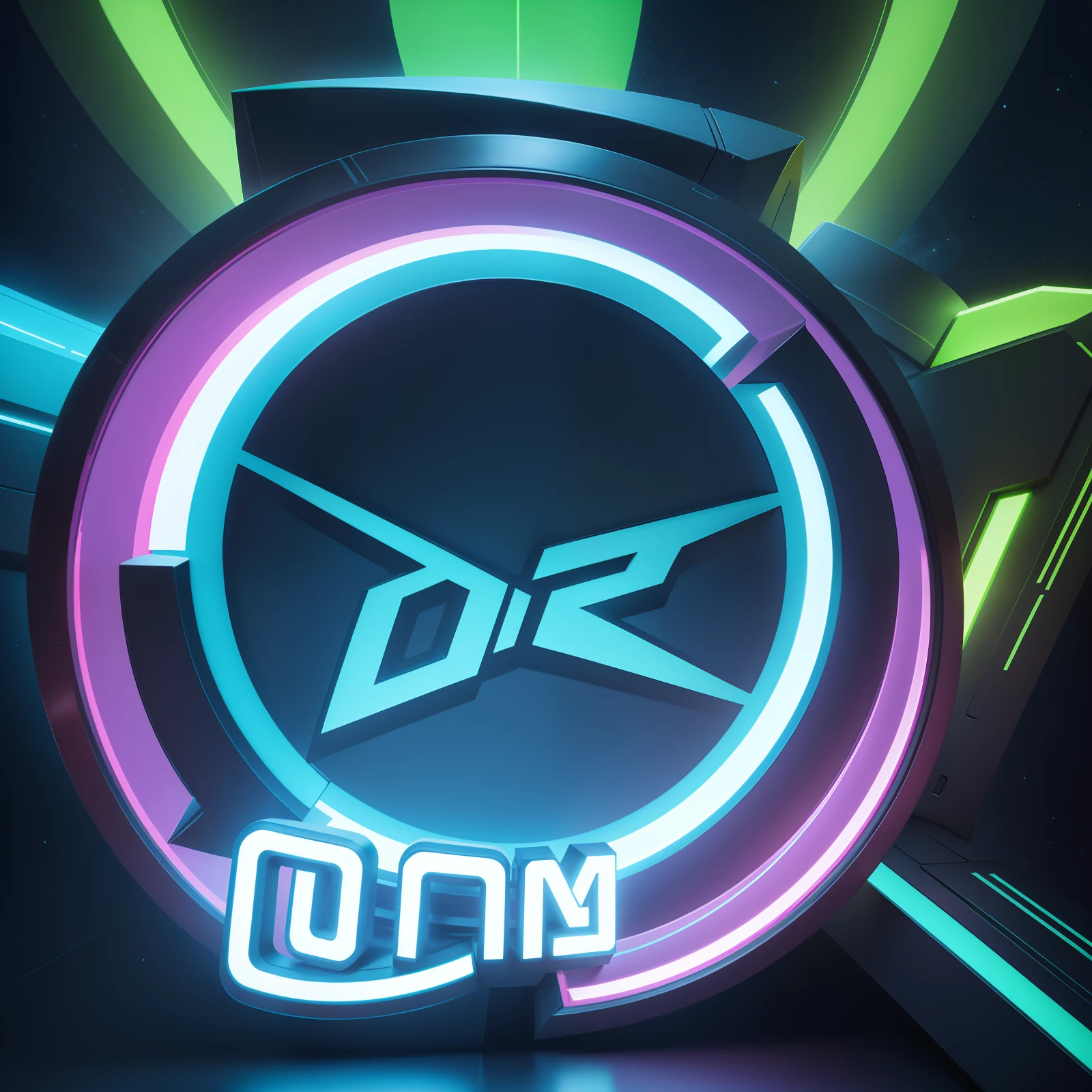 Logotipo com o nome Buzz em neon