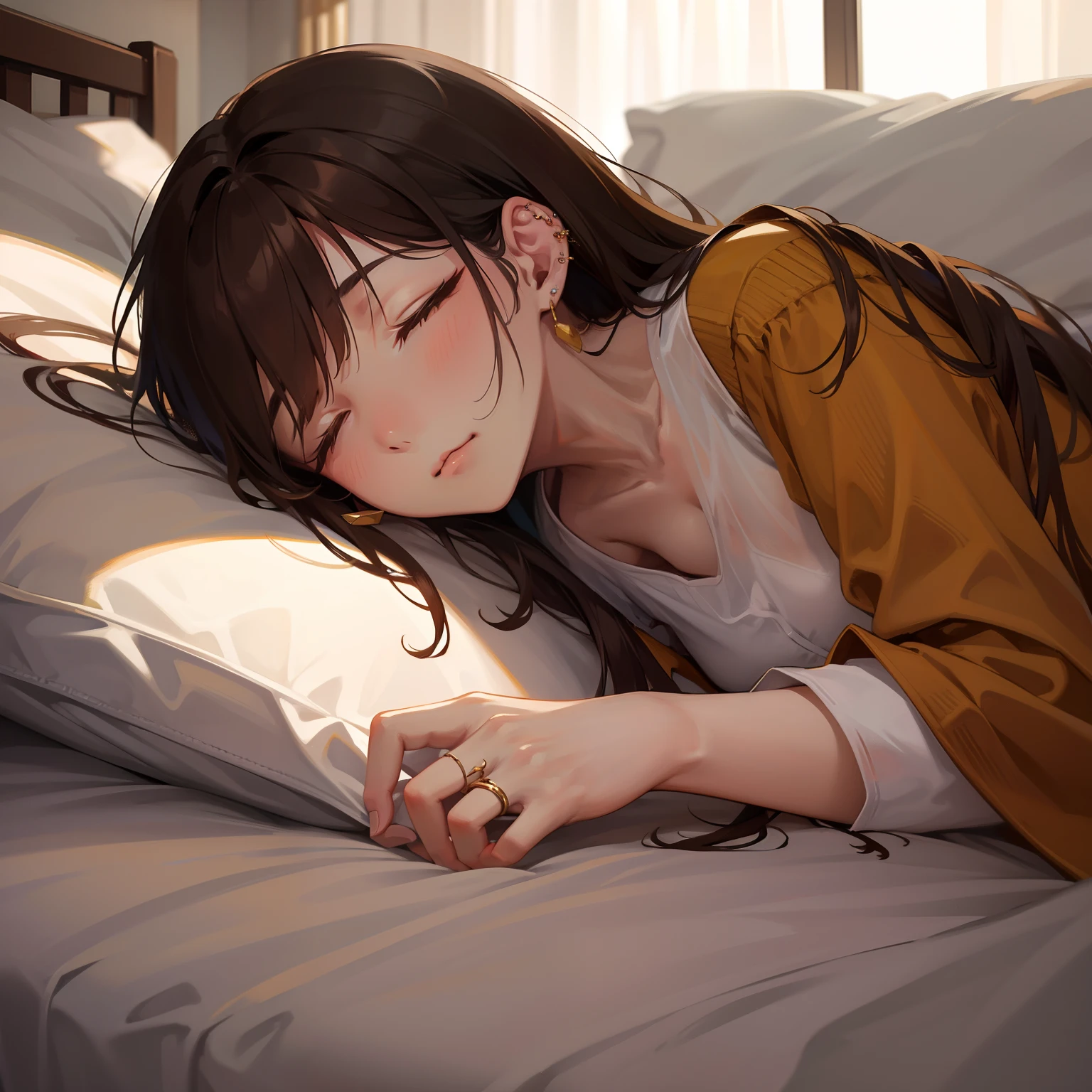 (Best Quality: 1.5), (Super Detail: 1.5), (Best Quality Photo: 1.5), (As in a dream))), in frustration of not finding the answer
I've been idle for some time
I can't blame you for going to someone else.
I was somehow aware of your hesitation.

I've hoped many times that it's a dream.
Words whispered while lying down, repeated sadly
The heavy rain struck my weak heart.
I wanted all my sins to be shed

In this city of anticipation and anxiety
I'm looking for a way
You were looking at the map next to me.
While feeling the soft season
It was like walking love

Like a dream, I close my eyes and think about that day
Two people laughing in the wind
And when the morning sun shines, in my arms
I want to see a gentle vision of you sleeping

Shine forever in the depths of your heart as if it were a dream
My days with you were life-size (as I was)
Let's walk again to the future we have envisioned someday
Even if you lose everything, believe that something will come out.
I'm sure their encounter was a miracle of a distant day.