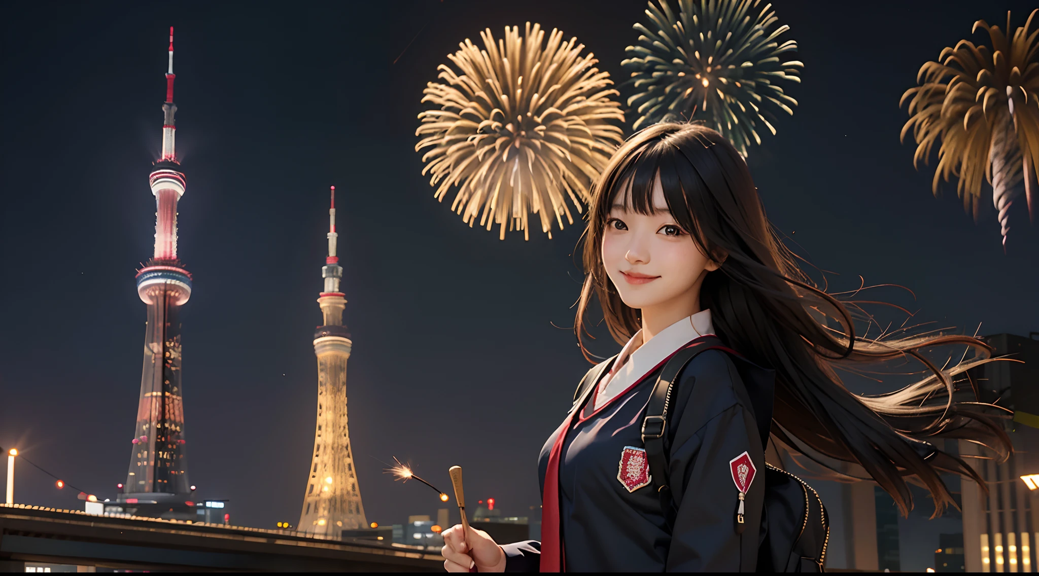Captain Marine、Houshou Marine、8K.Summer festival、firework