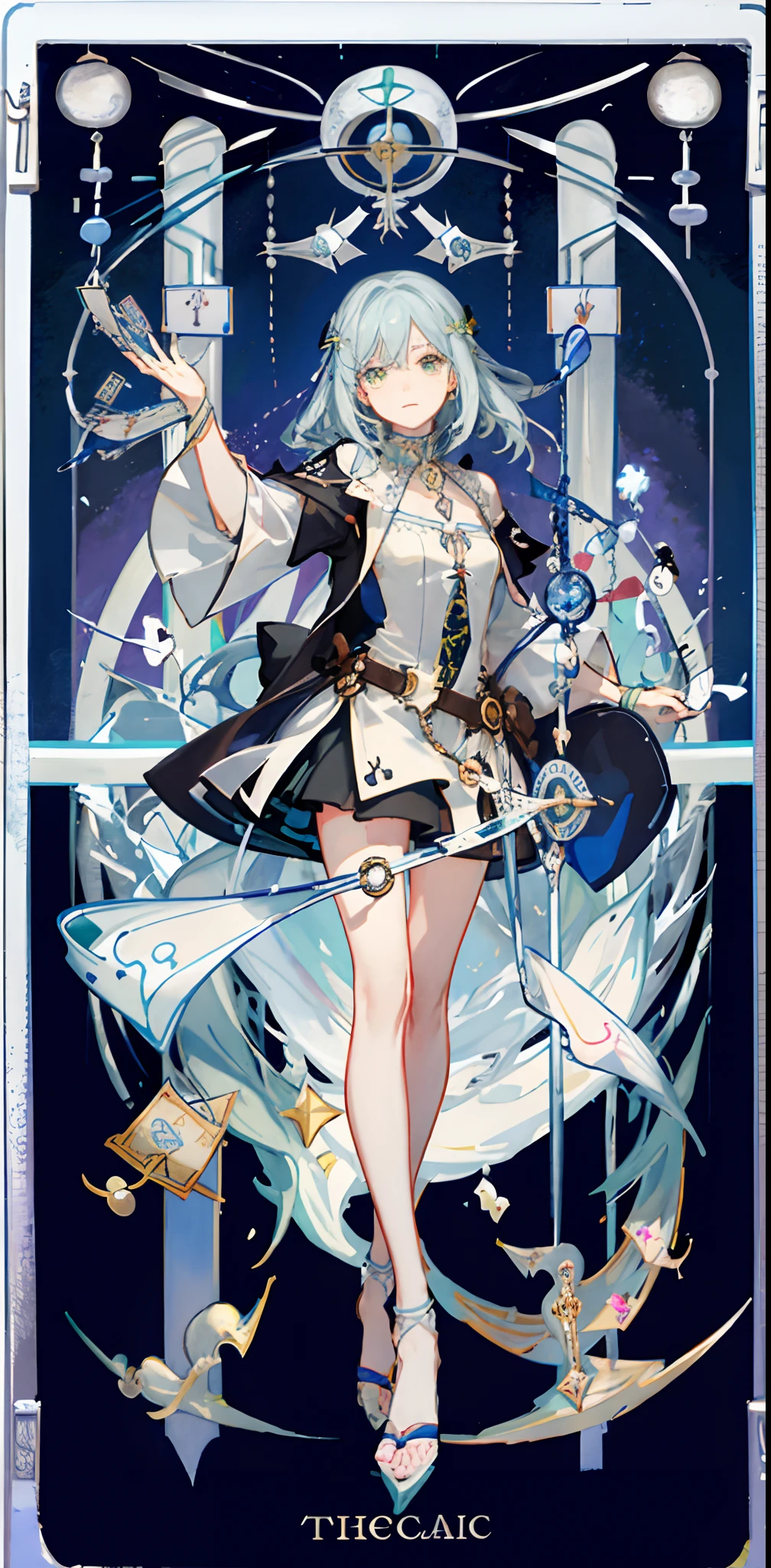 (Golden Ratio:1.2),(rose graffiti:1.2),(fault color:1.3),[(white background:1.4)::10], (full body:1.2),(ultra-detailed:1.3),(tarot :1.6),(The Magician (tarot cards):1.6), (papel:1.2),(fada:1.6),(asas de fada:1.2),corpo inteiro, parado no ar,(frio:1.2),(vermelho longo cabelo),(enfeites de cabelo de borboleta),(enfeites de cabelo de flores:1.0),((sandal,medallion)),(vestido longo colorido de coquetel:1.0)+(Casaco de mangas soltas:1.3)+(borla colorida flutuante e fita:1.2 ),(Meias brancas:1.2), (flor colorida de papel de tinta cresce no rosto:1.2),(flor colorida mar:1.3), (chaotic geometric images:1.3),(negative space:0.8),(prancheta de desenho:1.3 ), (Colored ink of flowing ether: 1.3), (cabelo verde:1.3)