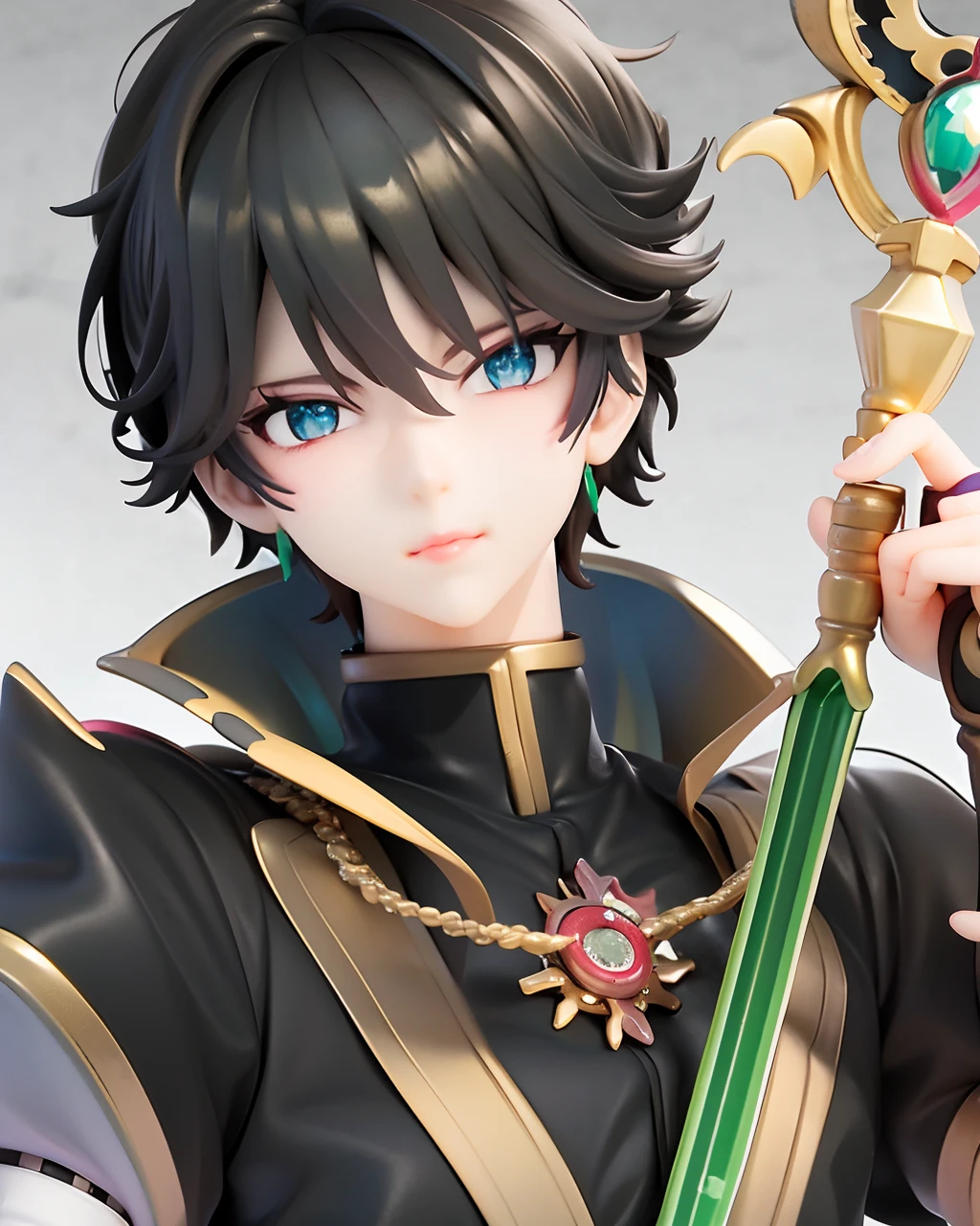 unified 8k wallpaper, super detailed, beautiful and aesthetic, beautiful, masterpiece, best quality, raw, masterpiece, super fine photo, best quality, super high resolution, detailed eyes,photorealistic realism, full-body portrait, chibi, anime, black background