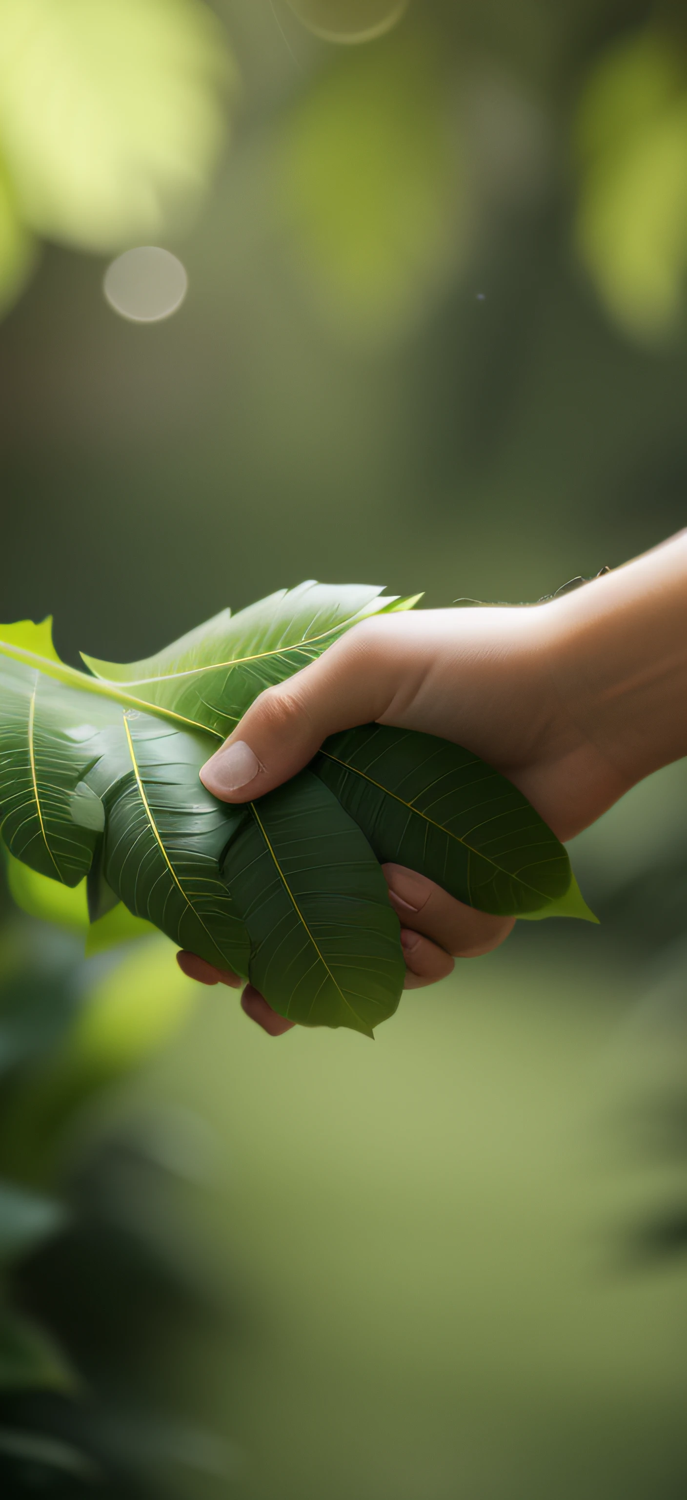 green plant,green leaf,handshake,k hd,the detail,Out of focus