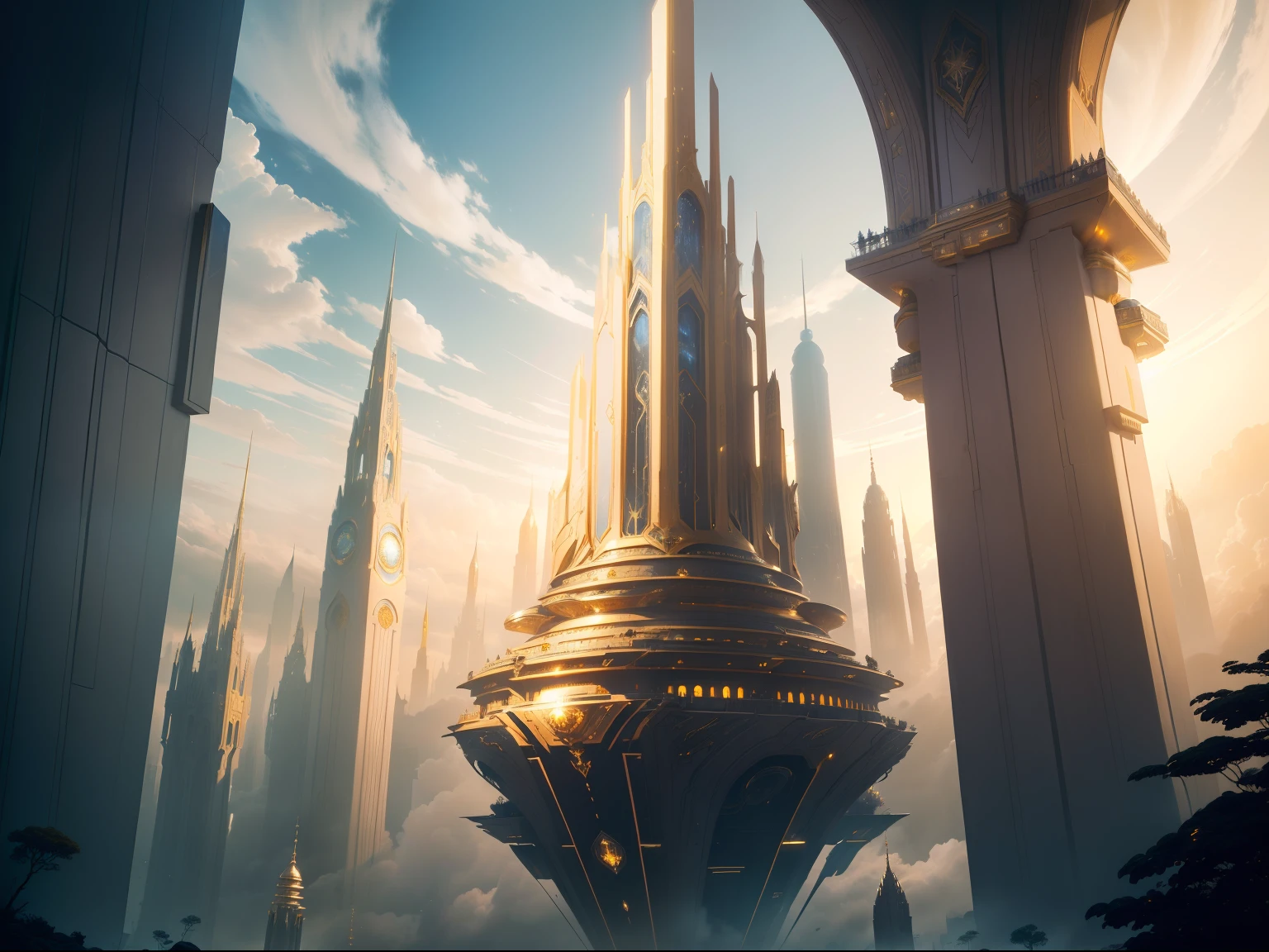 Fantasy, ((In the style of Greg Rutkowski)), Heavenly Angels, ((New Heaven, New Earth)), ((Futuristic architecture)): Celestial Mansions of Gold and Crystal rising above vibrant forests, inhabited by magical creatures and luminous energy. The crystal rooftops reflecting the golden sunrays, casting a spectacle of light across the landscape.
Fantasy: ((Greg Rutkowski style)), ((Clouds in the skies)), ((Futuristic architecture)), Glory of God, Power and Honor, (Army of Angels), (Retrofuturism), (cottagecore), ( all of pure gold), ((Inspired by H.R. Giger)), (mist close to the ground, rolling in the distance), ((glorious splendor rolling)), Celestial City of Gold and Resplendent Crystal
Fantasy: ((Greg Rutkowski style)), ((Clouds in the skies)), ((Futuristic architecture)), Glory of God, Power and Honor, (Army of Angels), (Retrofuturism), (cottagecore), ( all of pure gold), ((Inspired by H.R. Giger)), (mist close to the ground, rolling in the distance), ((equal height, length, and width)), ((rolling glorious splendor)), Celestial City of Gold and resplendent crystal
/imagine prompt: A gigantic city, (Spaceship), (Cube shape), ((gold and crystal)), (Futuristic Architecture,Middle Eastern), ((Hanging Gardens)), damask pattern, gold, jade, jasper, quartz, rose gold, sapphire, akos major, aerial photography, full body shot, fantastic realism, angelcore, hyper realism, dreamy glow, floodlight
/imagine prompt: A gigantic city, (Spaceship), (Cube shape), ((gold and crystal)), (Futuristic, Middle Eastern architecture), (Hanging Gardens), (Very Tall Towers), damask pattern, gold, jasper, sapphire, quartz, rose gold, akos major, aerial photography, full body shot, fantastic realism, golden hour
Fantasy: ((Greg Rutkowski style)), ((Clouds in the skies)), ((Futuristic architecture)), (Inspired by Middle Eastern architecture), Glory of God, Power and Honor, (Army of Angels), (Retrofuturism), (cottagecore), ( all of pure gold), ((Inspired by H.R. Giger)), (mist close to the gro
