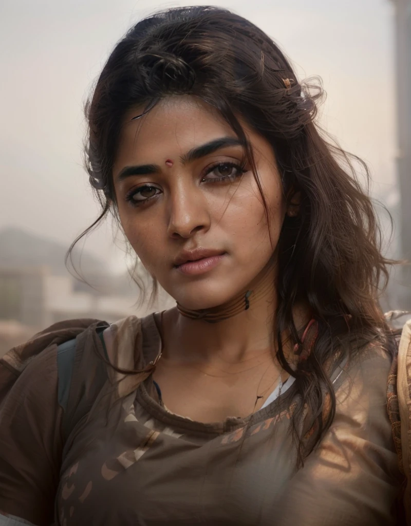 Btflindngds, a beautiful girl, brown eyes, gorgeous actress, Indian, photograph by artgerm and (greg rutkowski:0.3), portrait photo, (cinematic:0.4) lighting