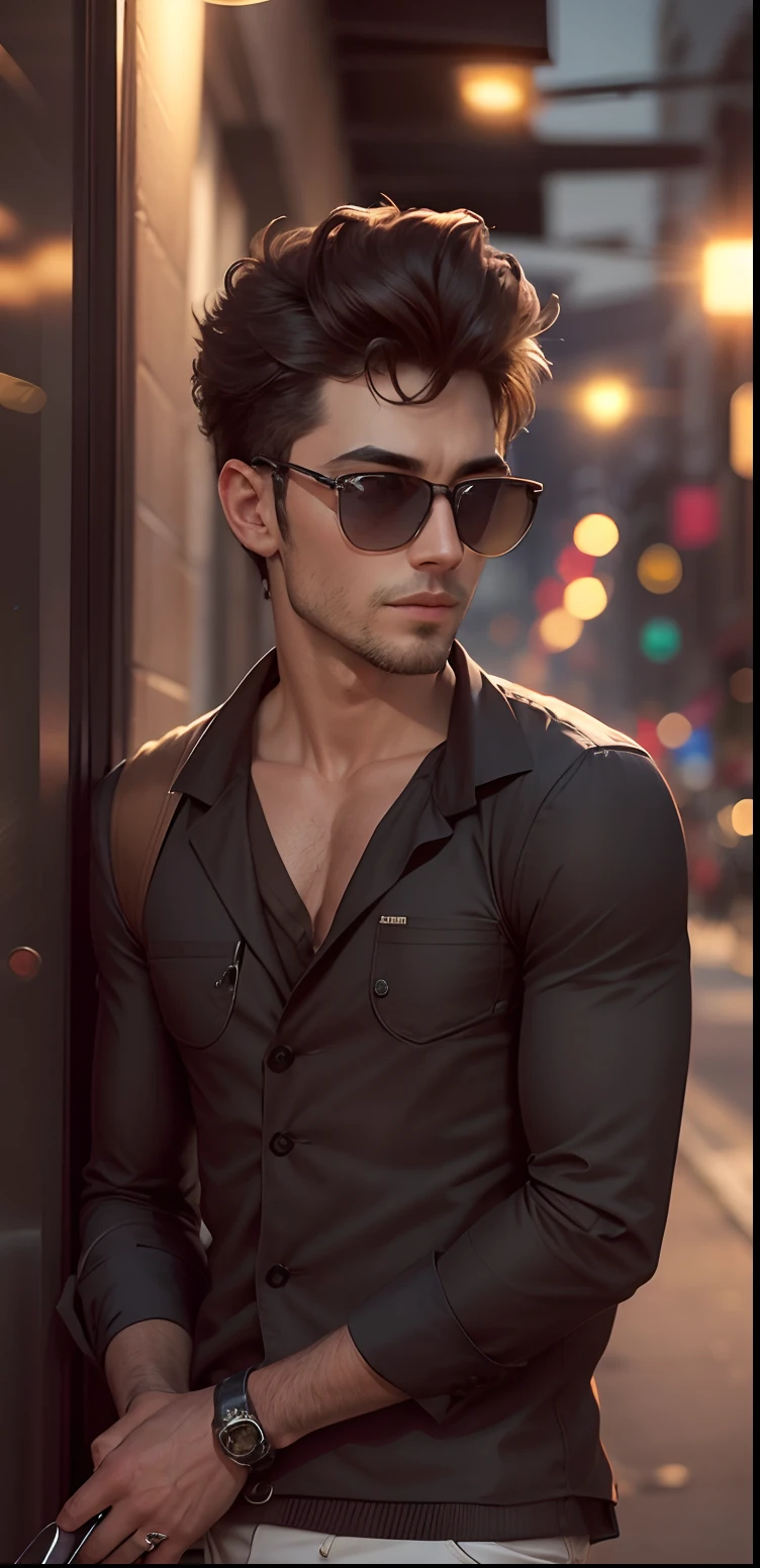 Smart Handsome Boy wearing sunglasses