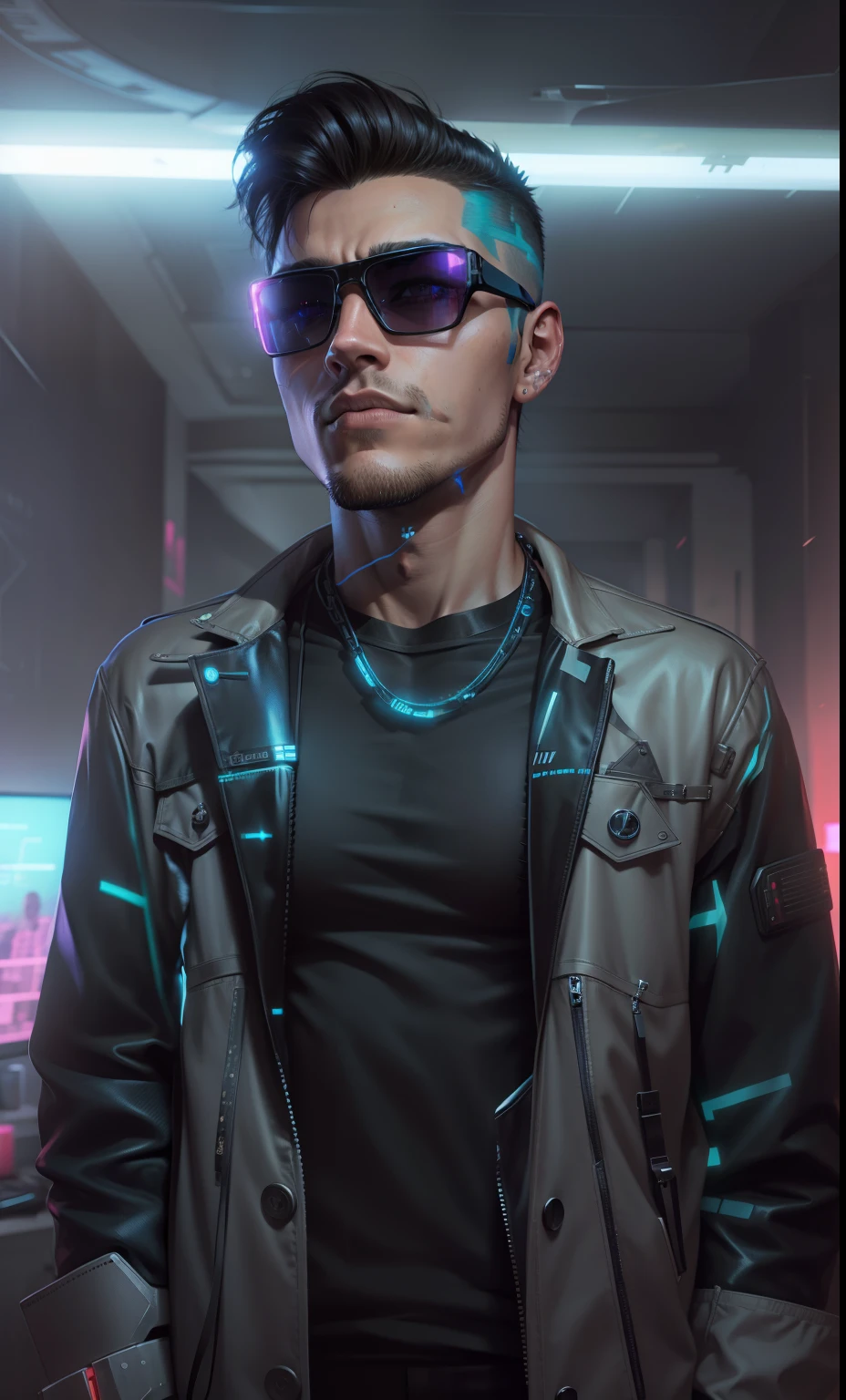 Change background cyberpunk handsome boy realistic and 8k ultra