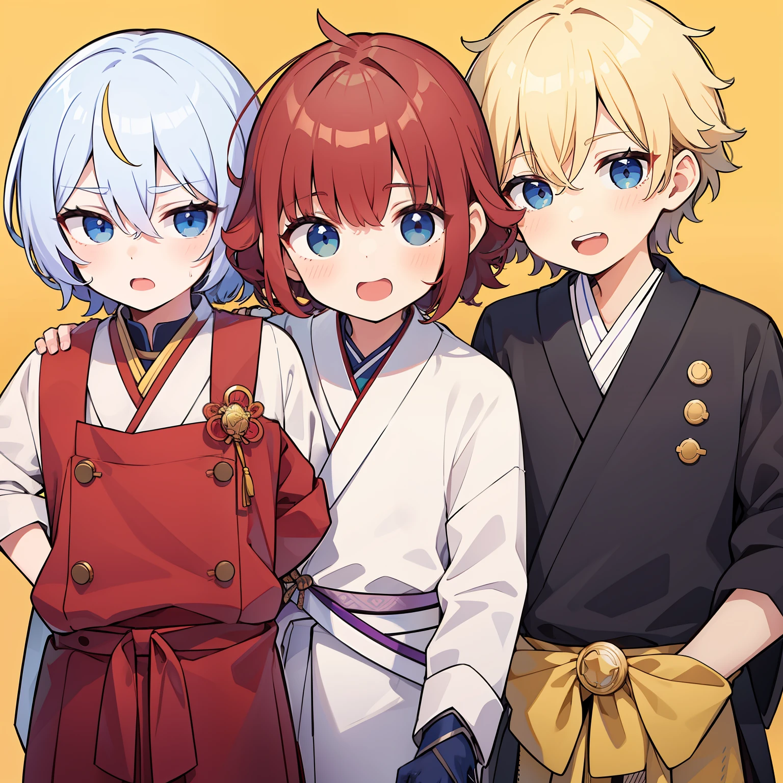 Three boys,body,校服