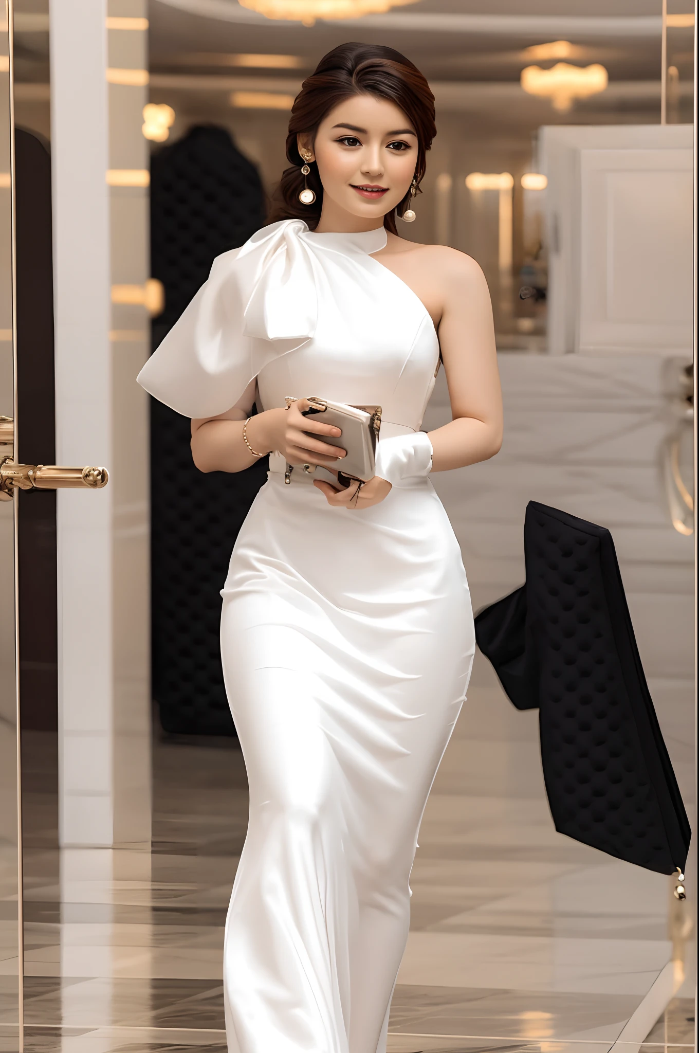 "Stylish and elegant girl wearing fashionable attire."