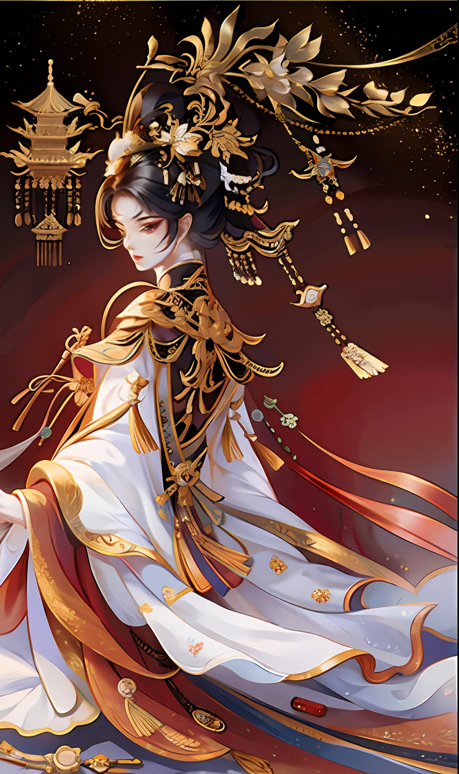 A girl, ancient Chinese costume, sunshine, clear face, clean white background, masterpiece, super detail, epic composition, ultra HD, high quality, extremely detailed, official art, uniform 8k wallpaper, super detail, 32k -- v 6