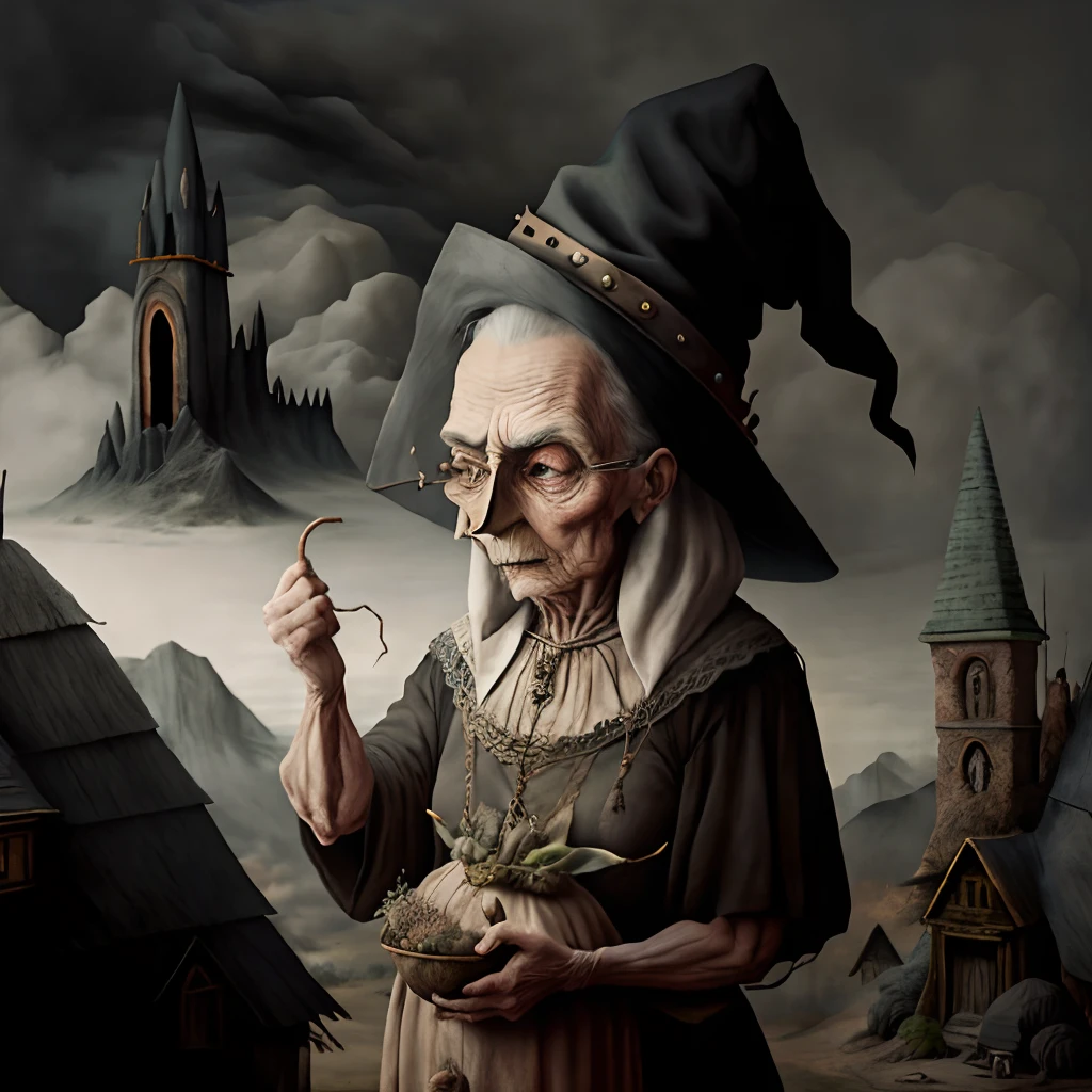 My wife is an old witch,so that her nose falls off