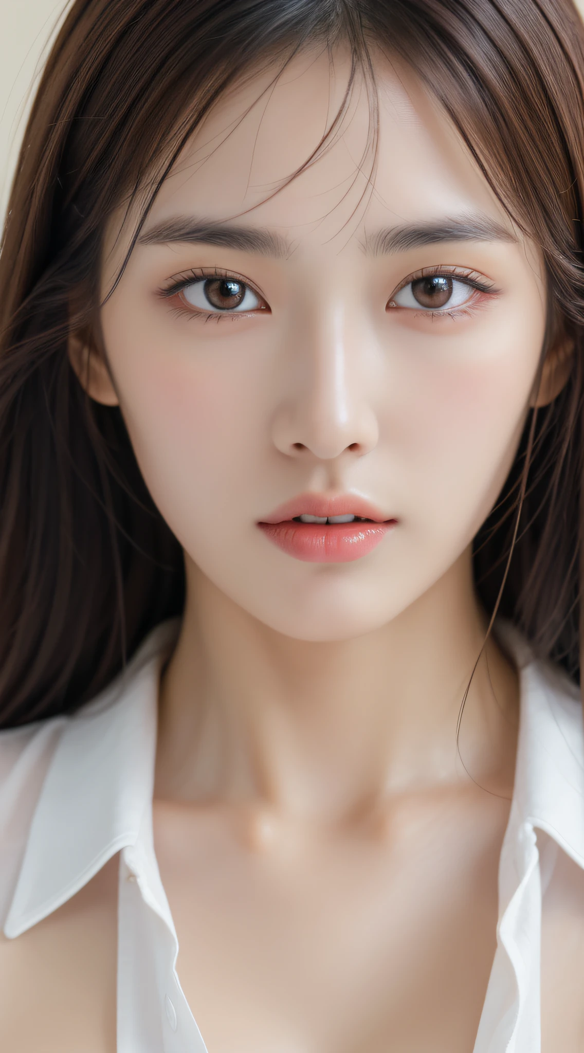(Best quality, 8k, 32k, Masterpiece, UHD:1.3),Photo of glamorous Japanese woman, 1girl, (large breasts:1.2), abs, perfect body, (transparent shirt:1.1), ultra-detailed face, detailed lips, detailed eyes, double eyelid