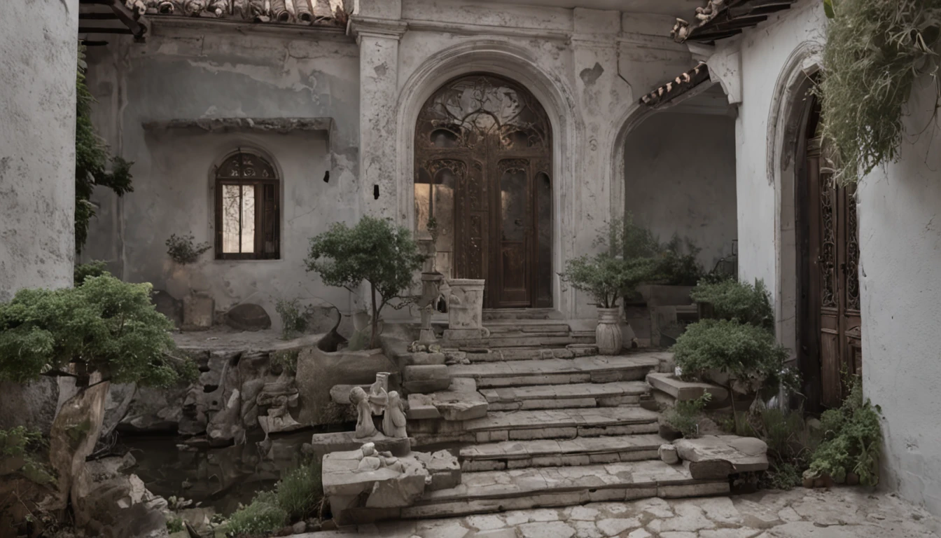 Villa courtyard,Open gloss black gold wire basement equidistance 1:3 miniatures,3D equidistance,Suzhou style,Realistic painting,cinematric light,super detailing,solid color backdrop,clean backdrop,best qualtiy,awardwinning,artistic,电影灯光,3Drenderingof,ultra-wide-angle,3D Technology Blue,Crystal clear glass futuristic dream,sea of stars,Ray traching,Macro composition