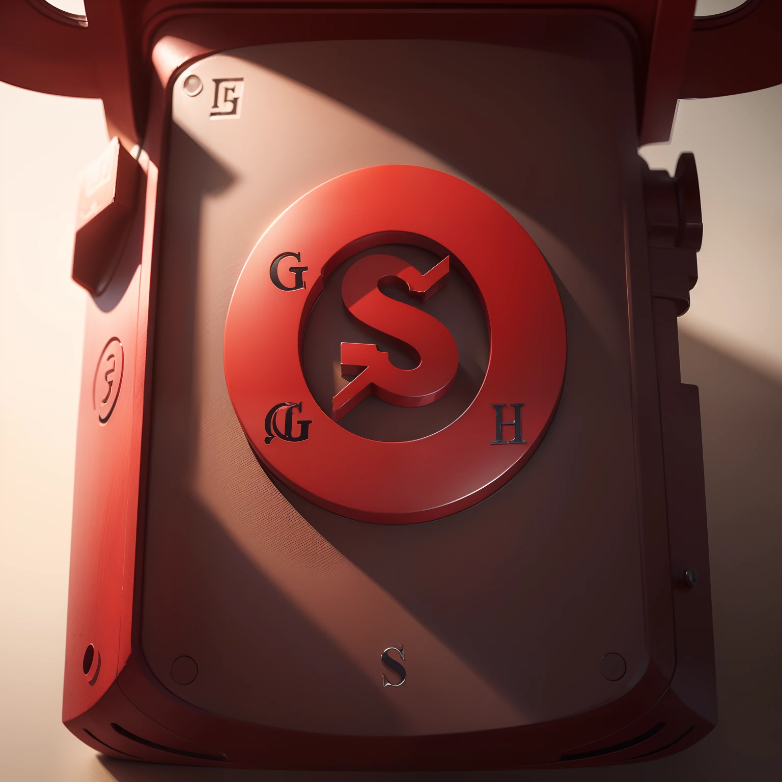 The SG alphabet is dominant,Red element,The English letter SERVICE surrounds,Generate a logo