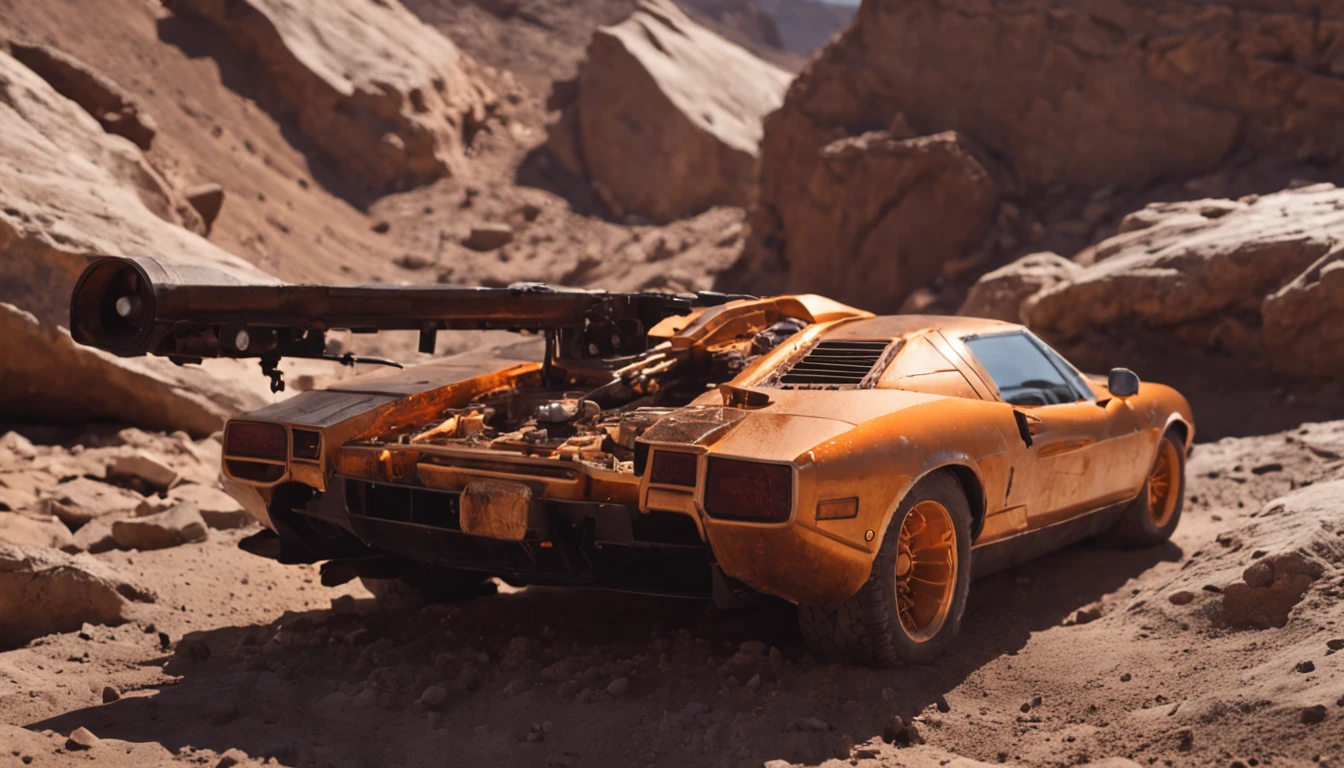 Orange area in the snow of the Mohe Canyon of Mars，Nuclear-powered radar early warning ship Black Gold Supercluster Gold Space Station 1:6 models，3D equidistance，Cyberpunk art of a，Rembrandt light，Detail portrayal，macro shot，Surface reflection，high definition detail，dingdall effect，Light and shadow intensification，The light shines，particle fx，3D modeling，Surface reflected light，detail-rich，The texture is delicate，Strong visual impact，hyper-detailing，A high resolution，high saturated，Ray traching，Light and shadow effects，16K smooth，A high resolution