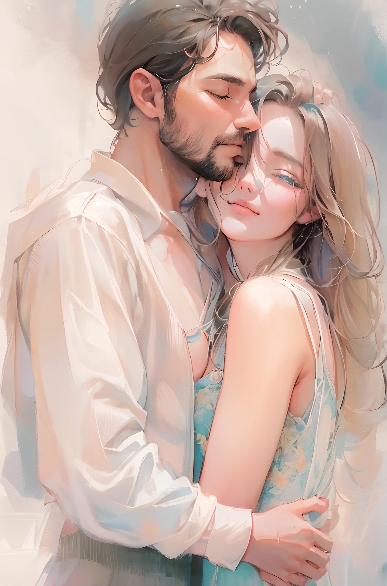 Man happily closing his eyes