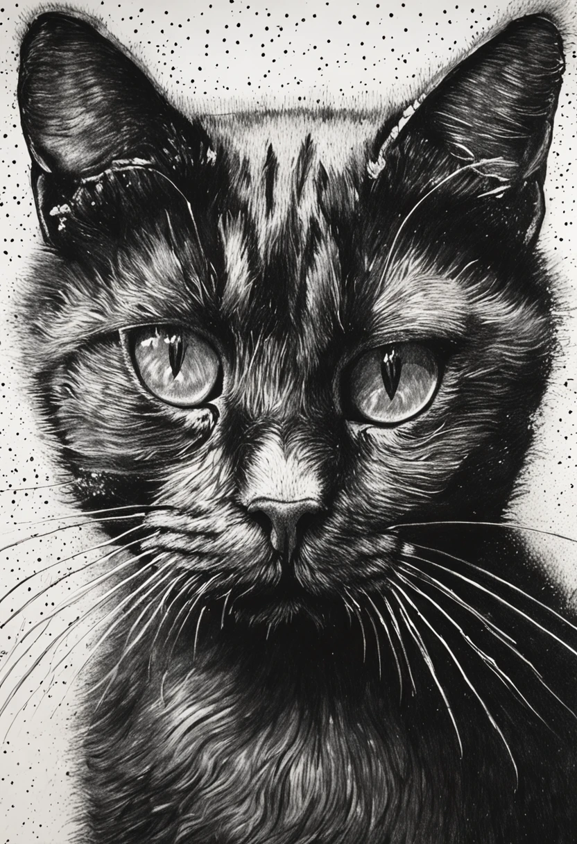 catss::style Pointillism style, Consists entirely of small ones, Black dot, Highly detailed ::n_style Anime, Photorealsitic, Analog film, Deformed, glitched, Low contrast, noisy ::seed 10