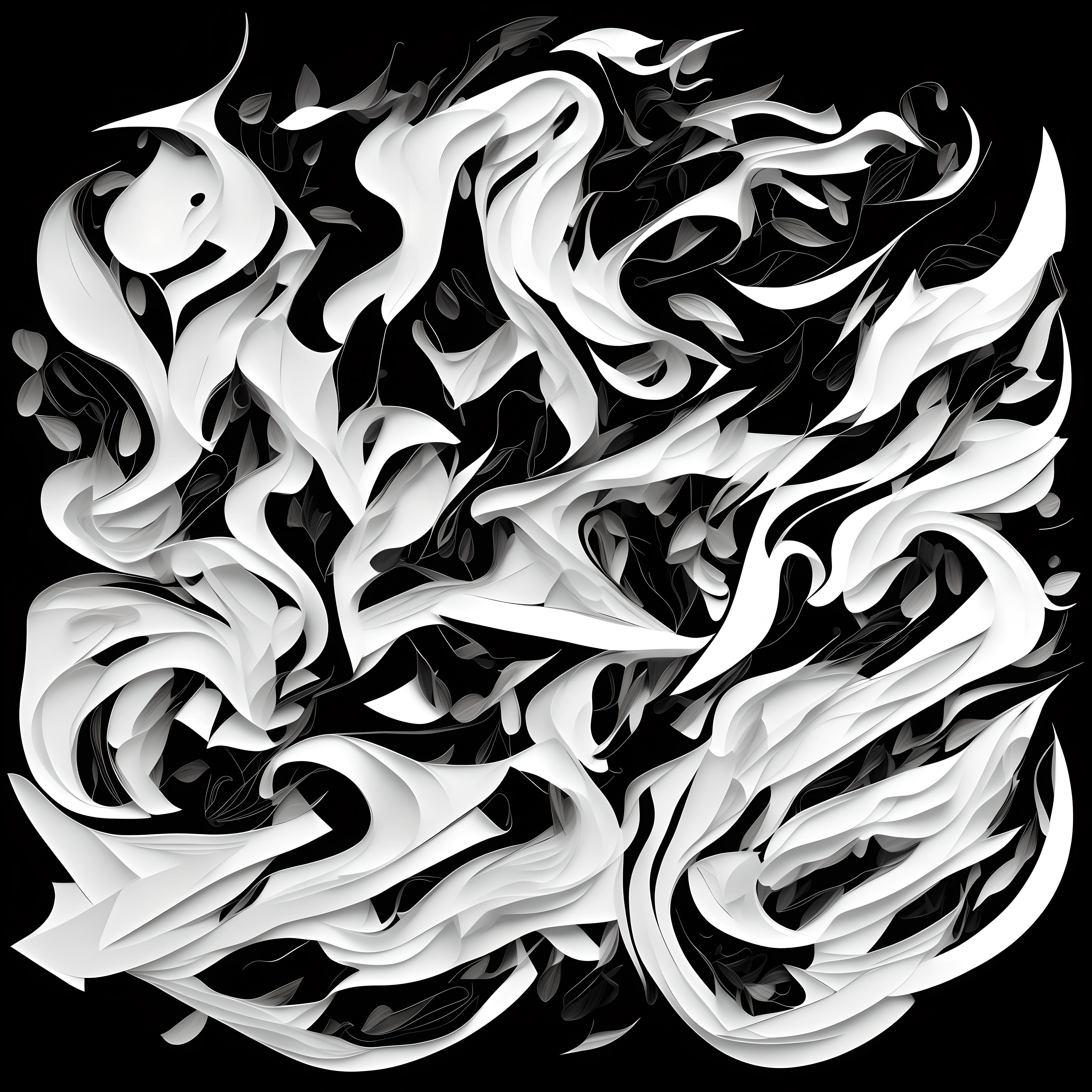 stickfigure,the phantom,Ghost collage in various poses,Black and white color scheme,solid color backdrop,Minimalist art style,8K