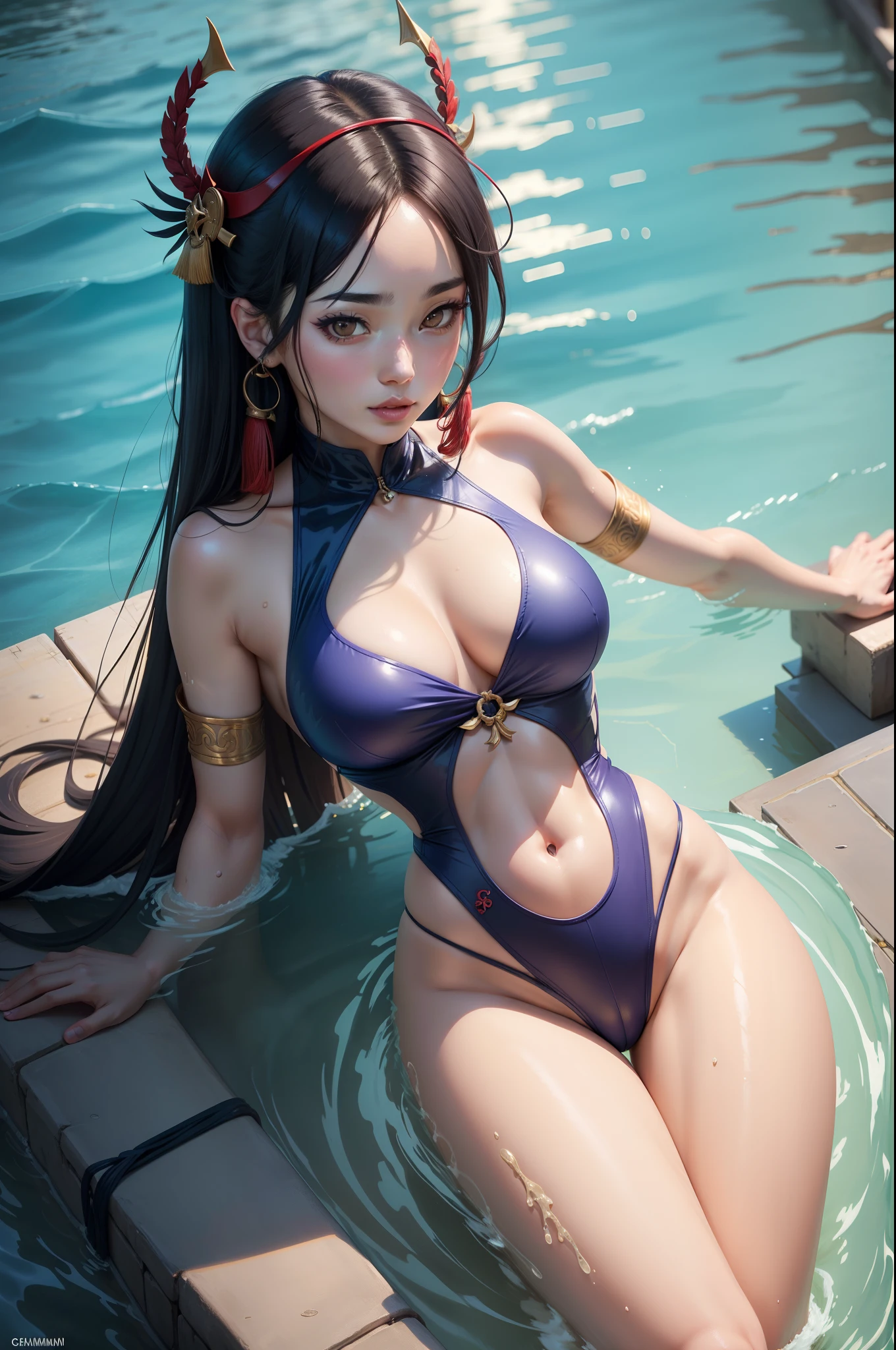 Genshin character，Paimon，Sexy swimming costume