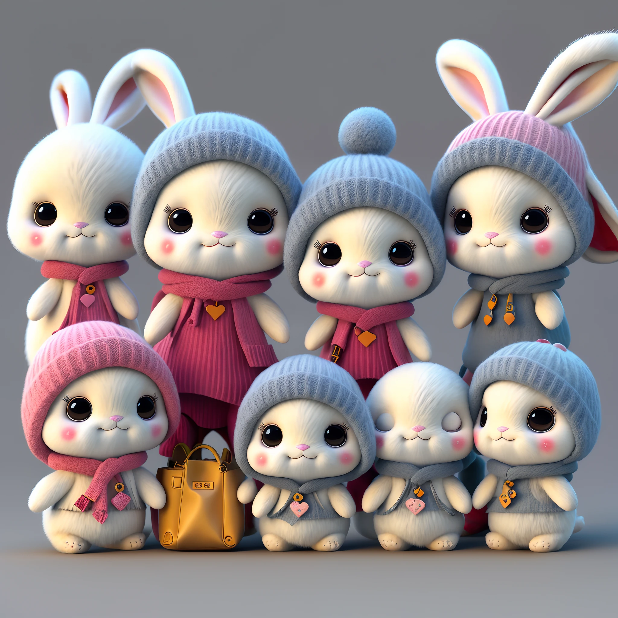 mascot、charicature、kawaii、Cute rabbit、plushies、comic strip、