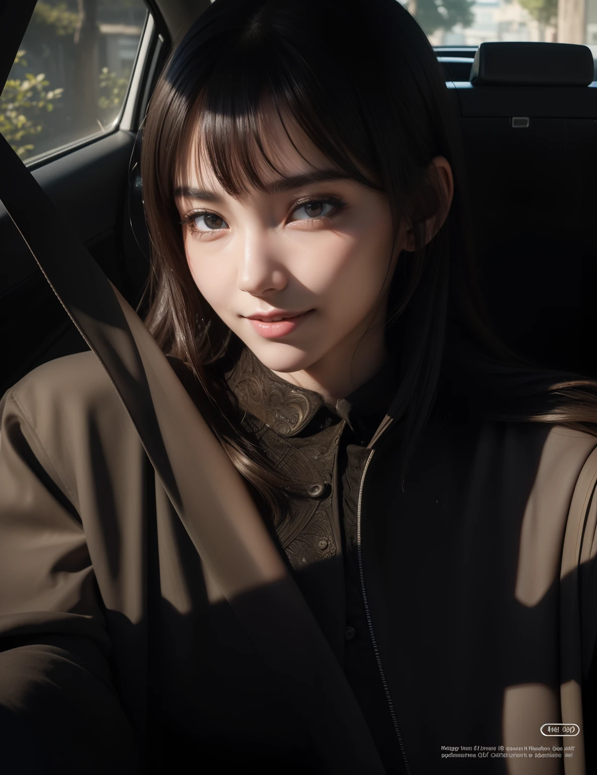 (8k, RAW photo, best quality, masterpiece:1.2), (realistic, photo-realistic:1.37), ultra-detailed, ultra high res,1 girl,looking at viewer,beautiful detailed face,smile,narrow,(slim waist:1.3),shirt, beautiful detailed skin, skin texture, floating hair,professional lighting,