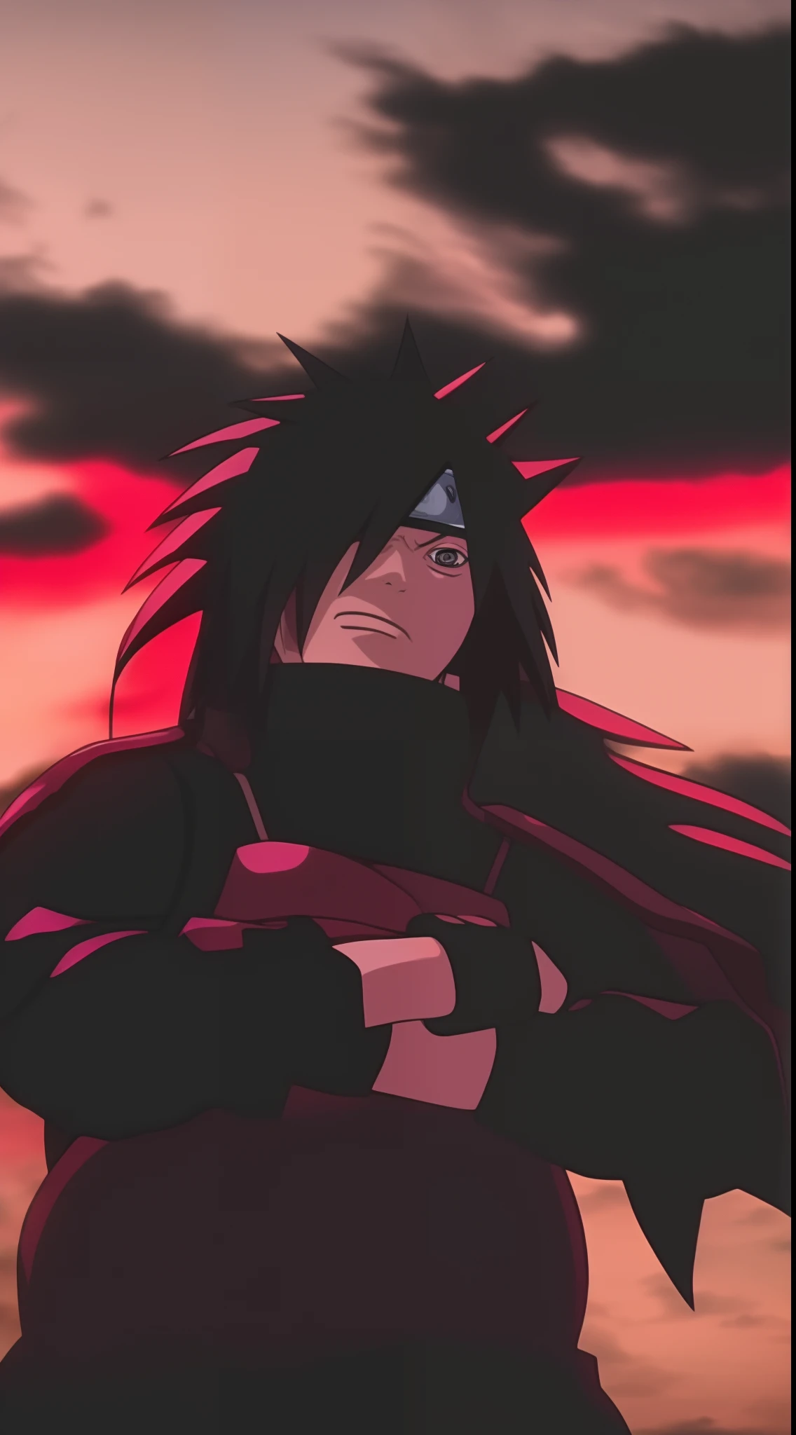 Uchiha Madara,,folded arms,olho sharingan perfeito, alta qualidade, Imagem em 8k