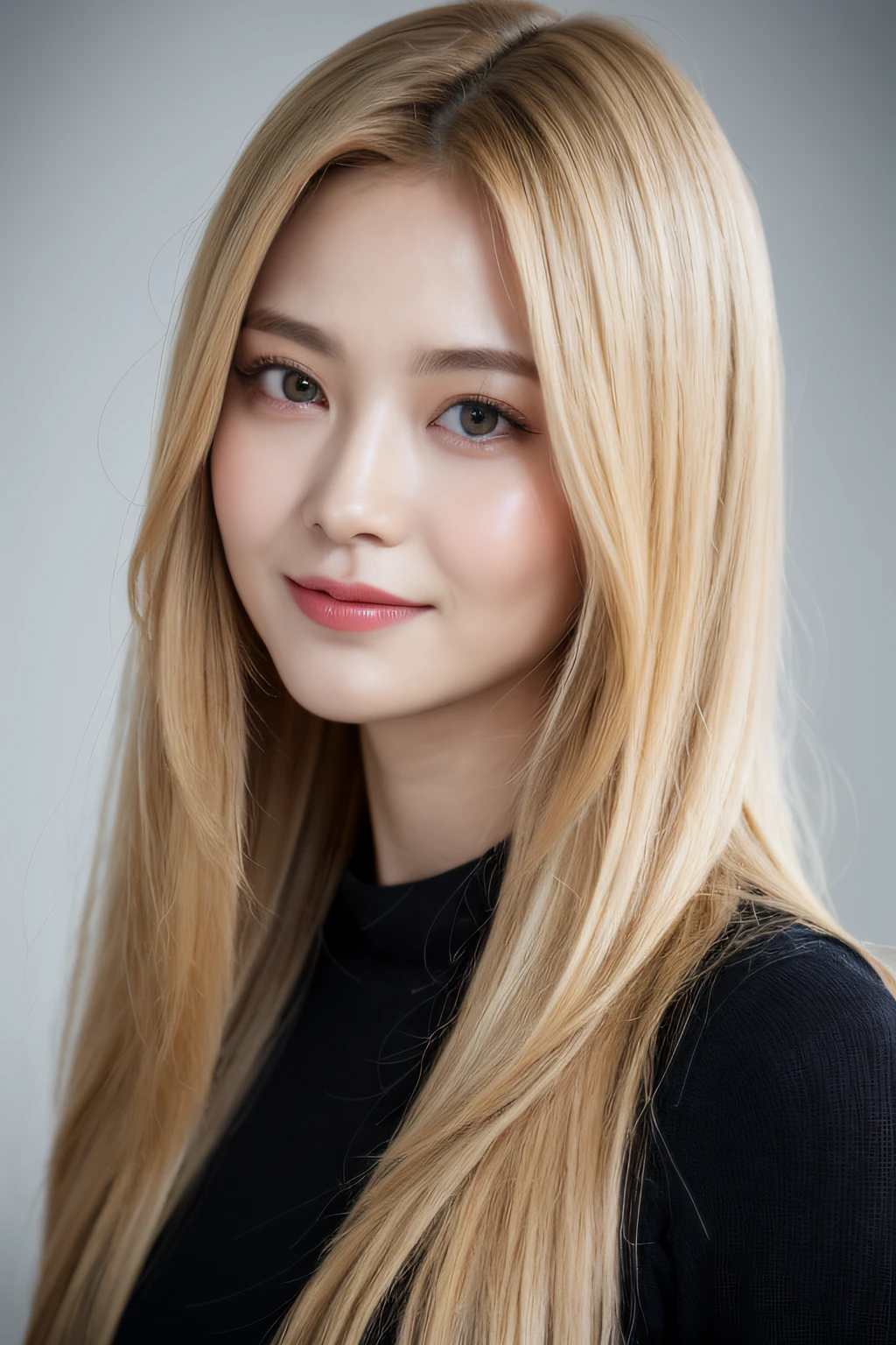best quality, masterpiece, Highres, coffee shop shoot, chinese lady,  happy and smile, Beautiful and perfect face, long blonde hair with Layer Cut, Simple and tight dress, Complex Details, Cinematic feel, 8K, highlydetailed、Big boobs、Shot from the waist up、hand on own chest, Distract your gaze、turning sideways、sideshot, ultra-detailed face, detailed lips, detailed eyes, double eyelid