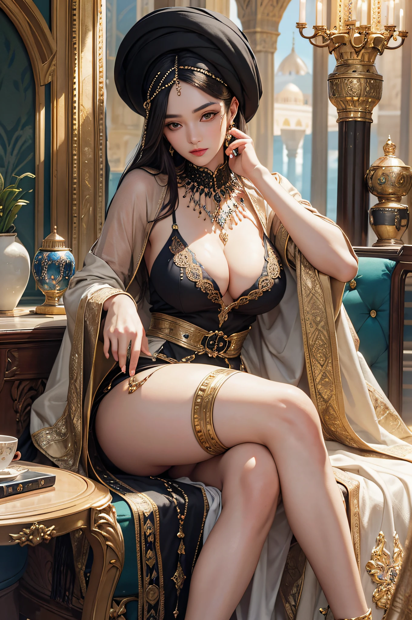 Iran travels in nobility and comfort,offcial art,Unity 8k壁纸,ultra - detailed,aestheticly pleasing,big breasts beautiful,tmasterpiece,best qualtiy, atmospurate, mistic, romanticism lain,literary, Artistically, Fashionab,