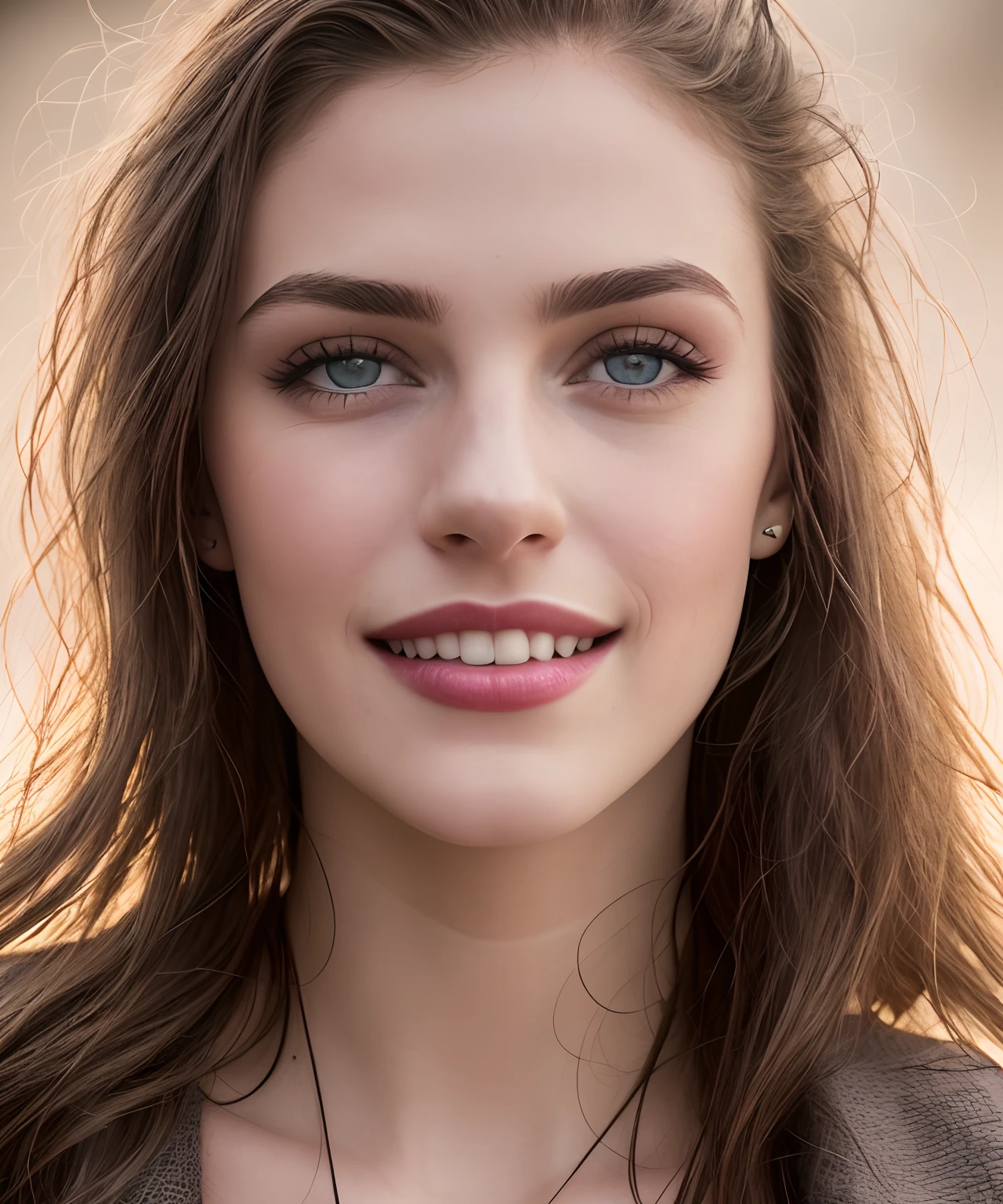 fashion model 25 years old, [[[[closeup]]]], [[[[chest]]]], [[[[neck]]]], [[[[shoulders]]]], perfect eyes, perfect iris, perfect lips, perfect teeth, perfect skin, soft front light, glow, HDR, (muted colors:1.2)