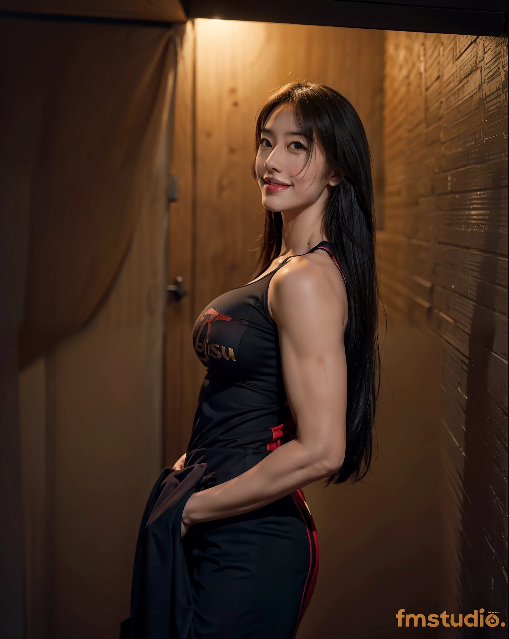 Bigchest,There are abs,Raised sexy,Fitness beauty,seduct smile