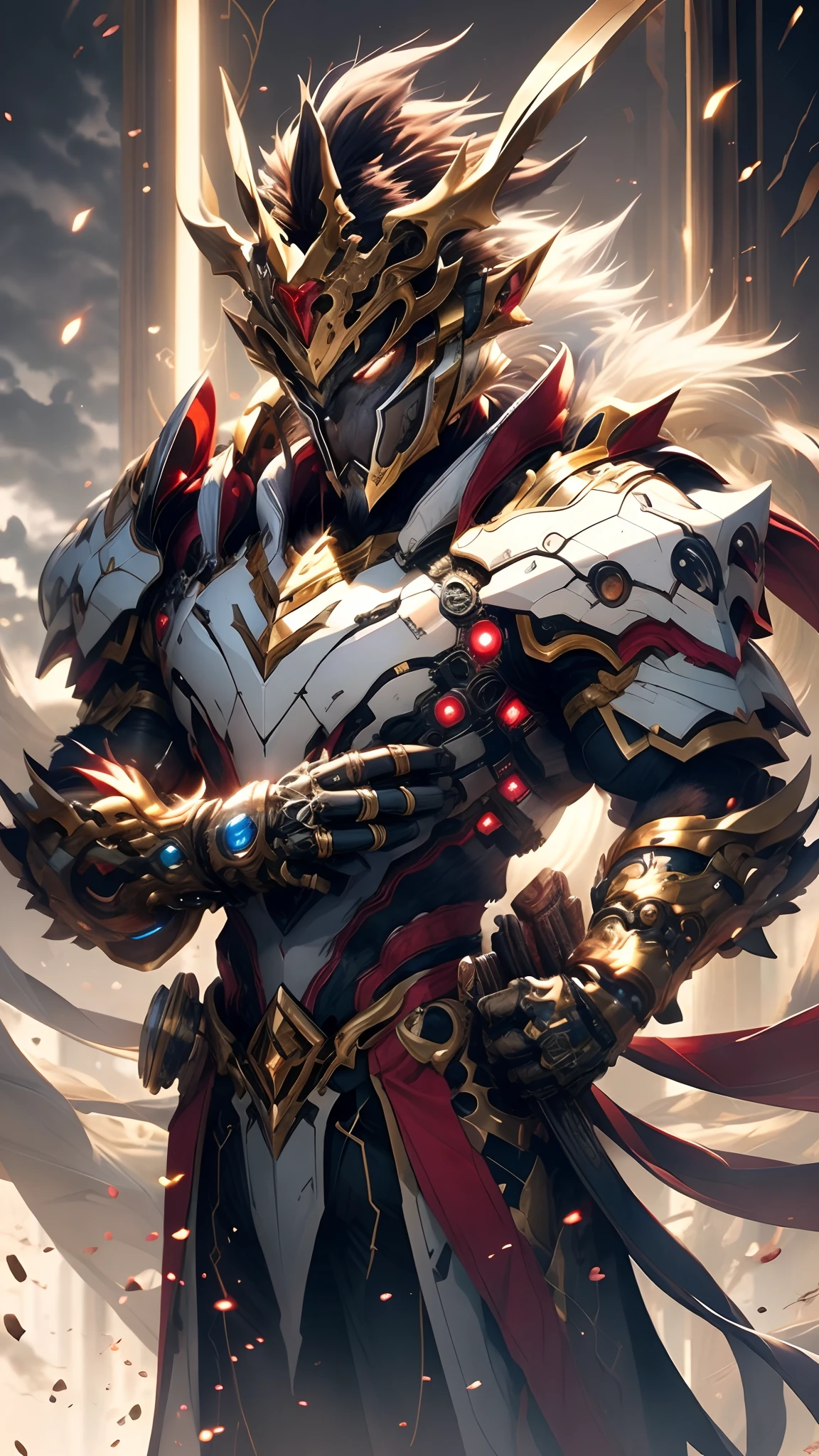 Cyborg animal monkey king, epic, HDR, hyper-detailing, cinematic ligh