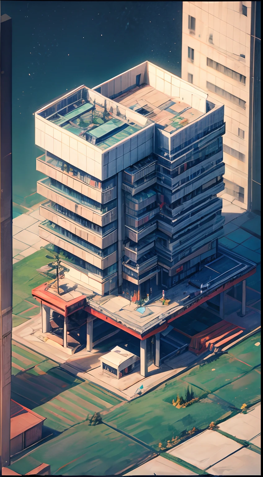 isometry, Overlooking 45 degrees, SLG Game Building, Single building,