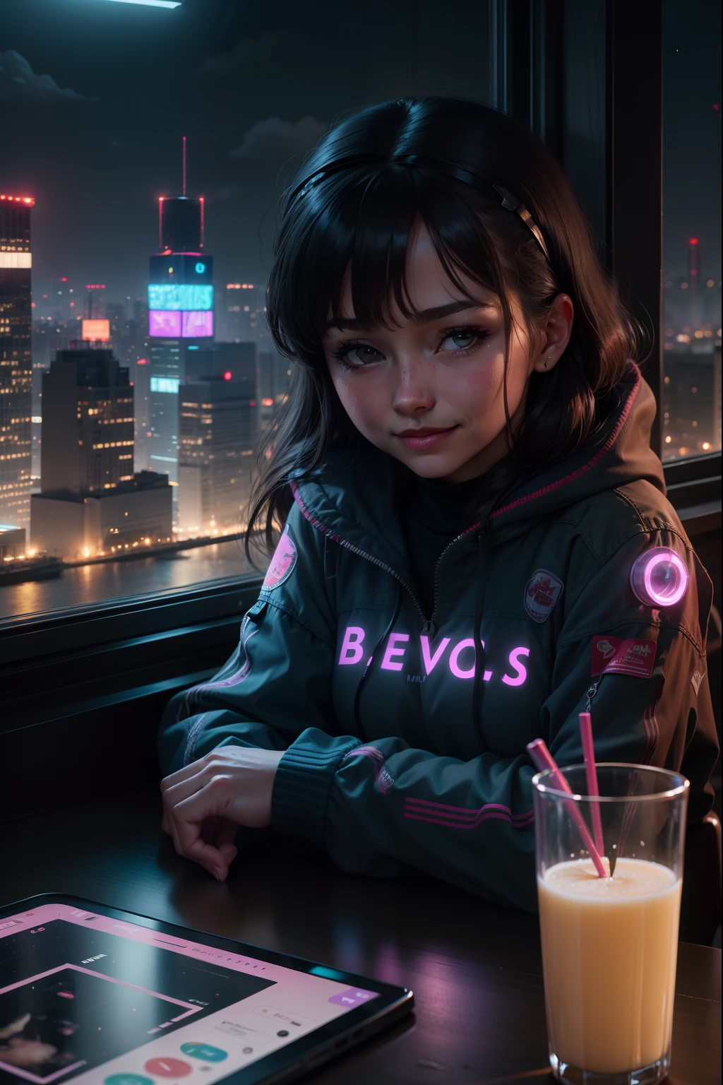 Clean up your eyes a little more,, Bessie smiled, Milk, not juice, More realistic night scene background