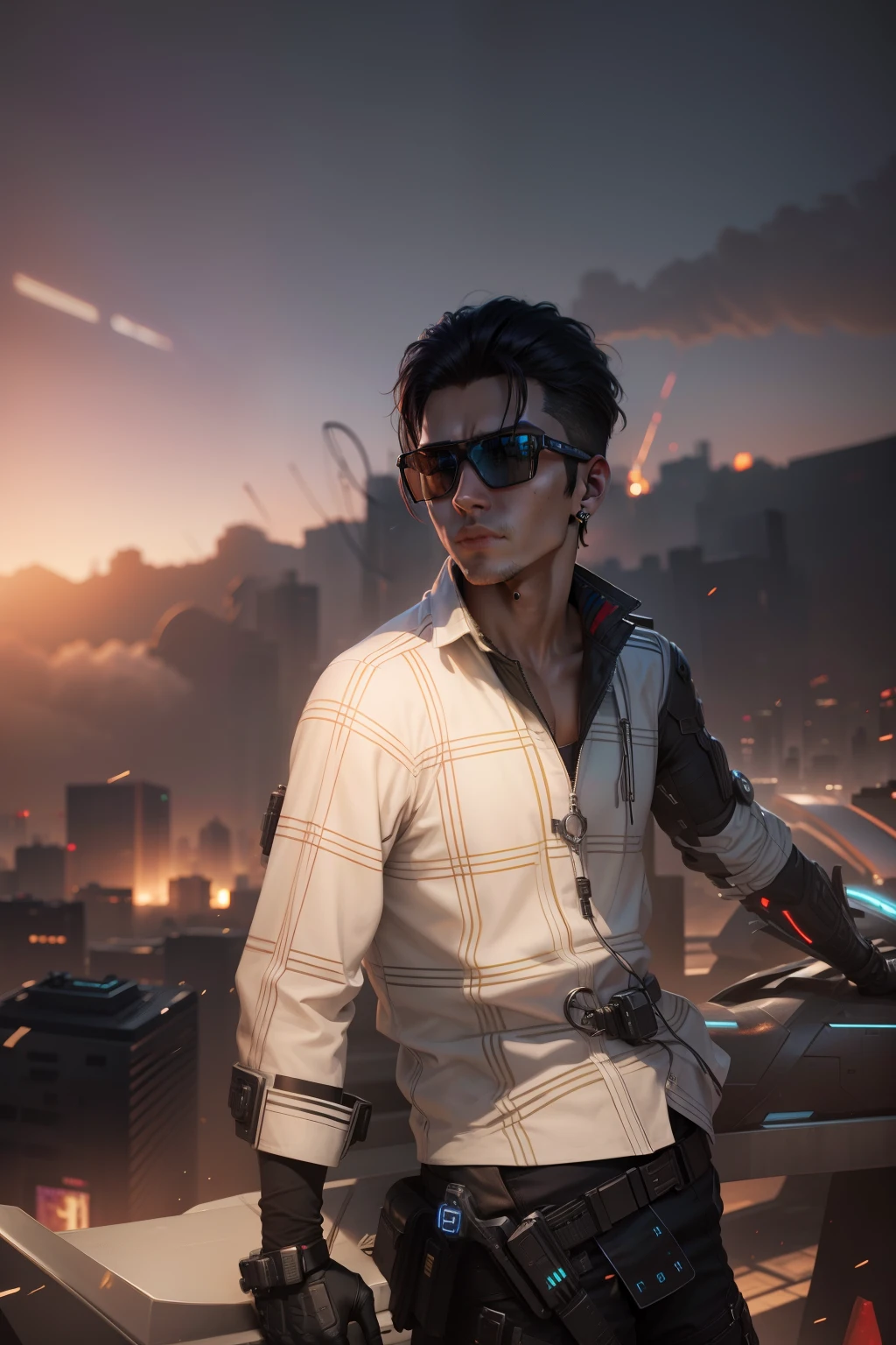 Change background cyberpunk handsome boy realistic face 8k ultra realistic