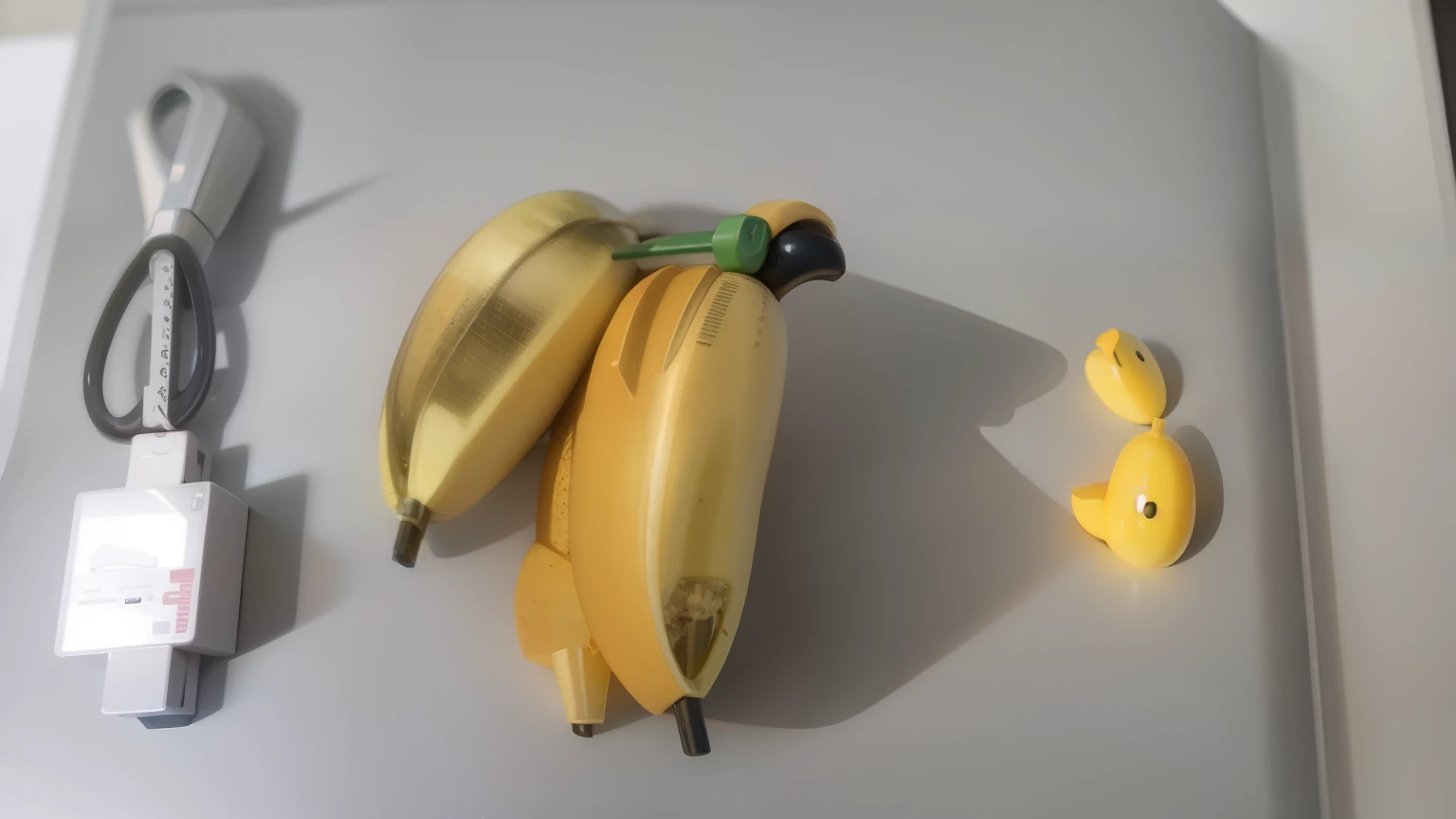 Charger banana chick toy combined into a set of pictures