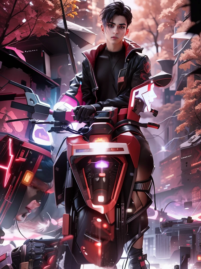 Change background cyberpunk handsome boy. reallstic face. 8k. Ultra reallstic.