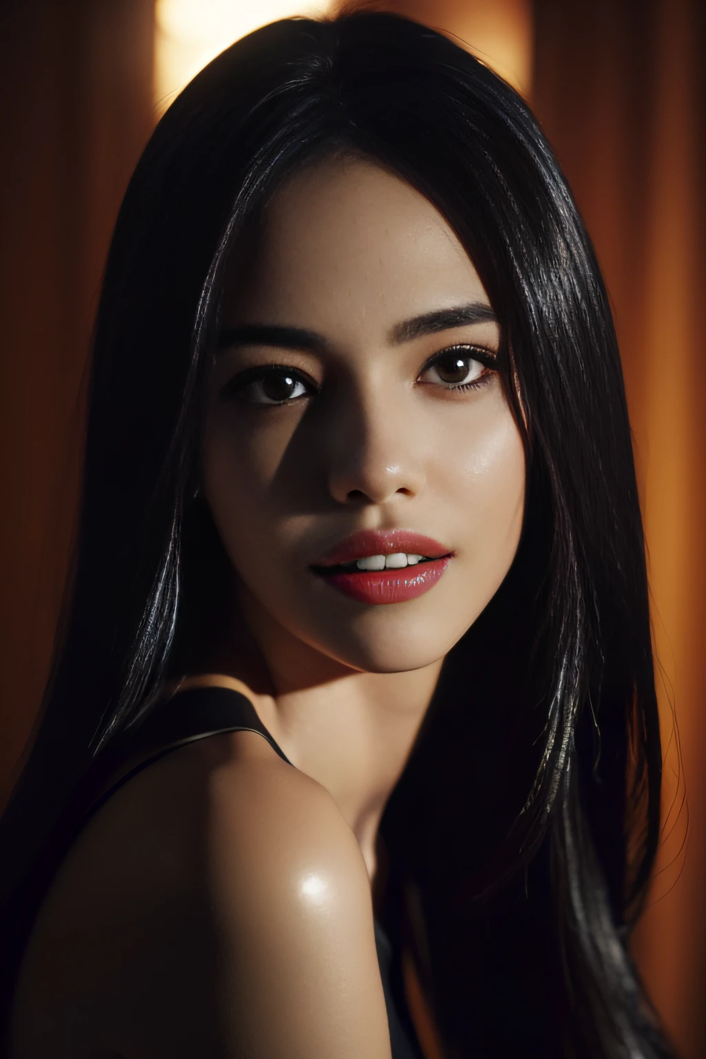 (masterpiece, best quality, beautiful quality, photorealistic, looking at viewer, detailed lighting, extremely detailed skin, extremely detailed hair, extremely detailed teeth, shadows, 8k:1.2), (a picture of a woman, 1girl:1.2),