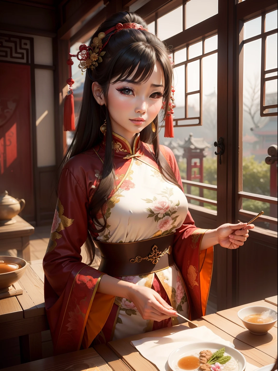 beautiful woman, China, ancient, traditional