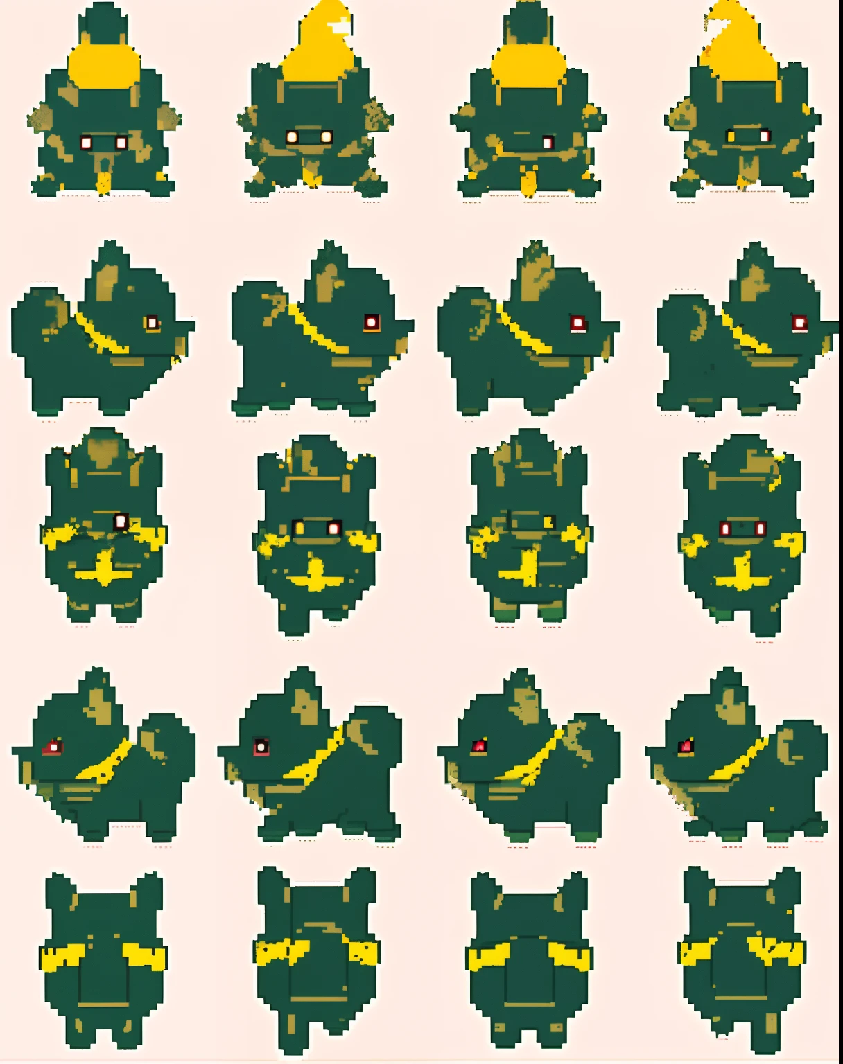 DRAGAO AMARELO CUTE pixel