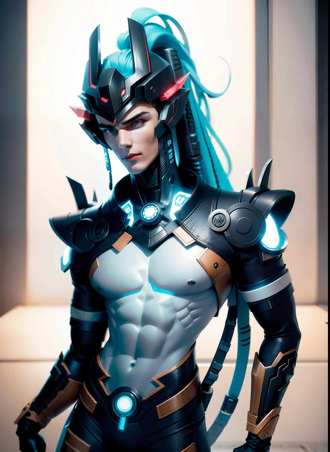 Sculptural model design,Escultura,male people,Handsome,Future tech wind,cyber punk perssonage,musculous,(Blank background)