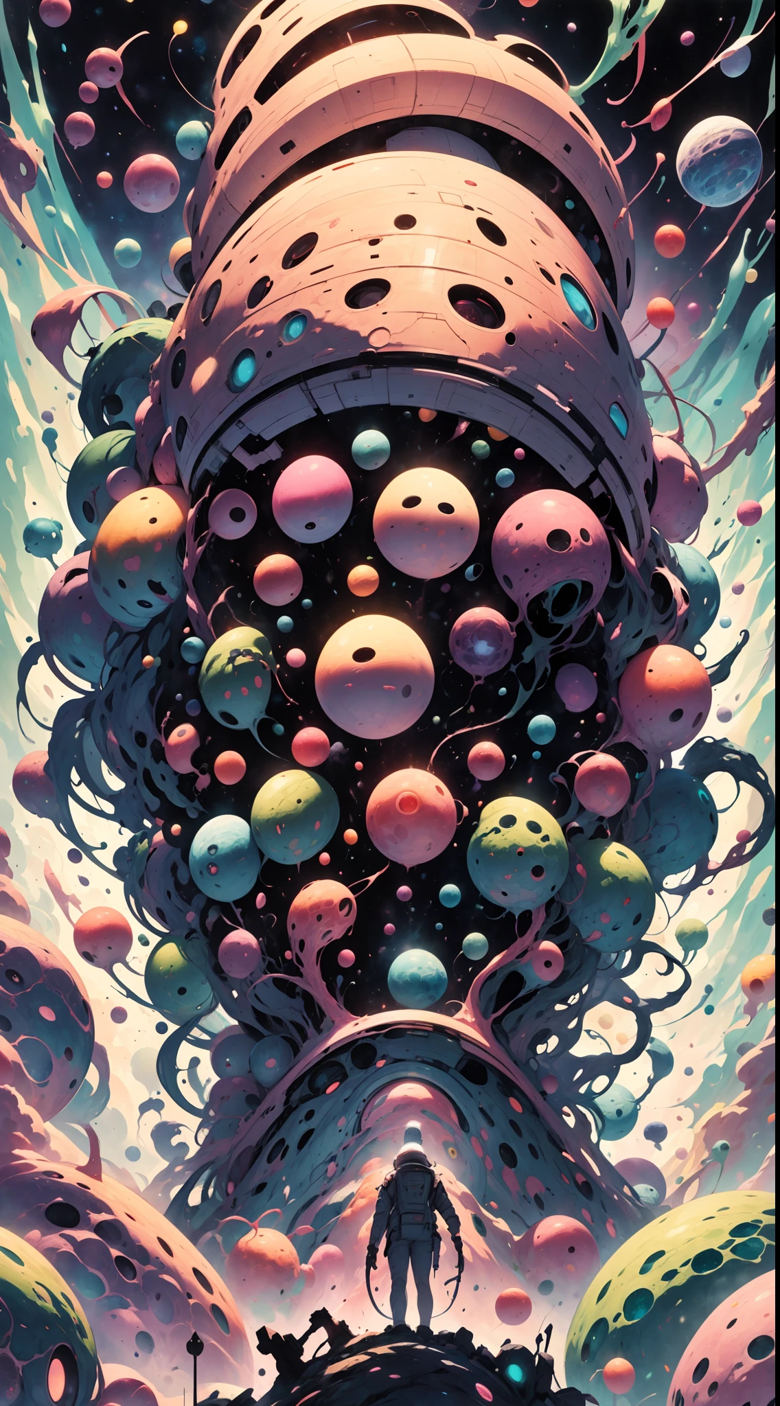 (Geometric Emoji Mixed:1.35),planet,black hole,close uo shot of a Astronauts in spacesuits float on a spaceship surrounded by planets,Tentacle,all-seeing-eyes,cable hair,Space plants,Bacteria and viruses,Star Trek,Space travelling, psychedelic illustrations, psychedelic surreal art,trippy art, Surreal space, psychedelic artwork,cosmic space,sci-fi illustrations,Mysterious,fantasy,Celestial bodies move to his rhythm as he orchestrates a cosmic concert, drawing in entities from various dimensions.eamless geometric shapes,blank background,Geometric Puzzle Style,Cthulhu,Science fiction imagination, Cosmic planets, A planet made up of gas clouds and black diamonds, unnerving, darkly, Sharp and broken, hyper HD, photorealestic, vivd colour, Highly detailed, Ultra HD drawing, pen and ink, perfect compositions, Beautiful details intricate,Art station crazy detailed octane rendering trend, 8K art photography, Arte conceptual fotorrealista, soft, Natural volume film perfect light, hyper HD, photorealestic, vivd colour, Highly detailed, Ultra HD drawing, pen and ink, perfect compositions, beautiful detailed intricate insanely detailed octane render trending on artstation, 8K art photography, Arte conceptual fotorrealista, soft natural volumetric cinematic perfect light