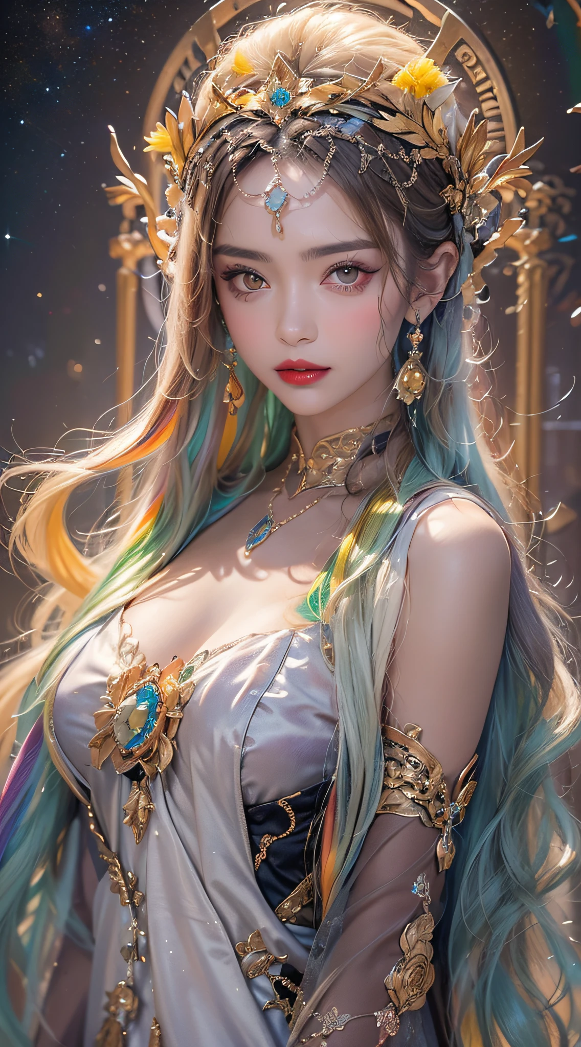 best qualtiy,tmasterpiece,超高分辨率,(realisticlying:1.4)1girll,Beautiful_face,Detailed skins,full bodyesbian,yuhuoshu,jewely,独奏,耳Nipple Ring,(firey:1.3),bblurry,realisticlying,cparted lips,More clothes